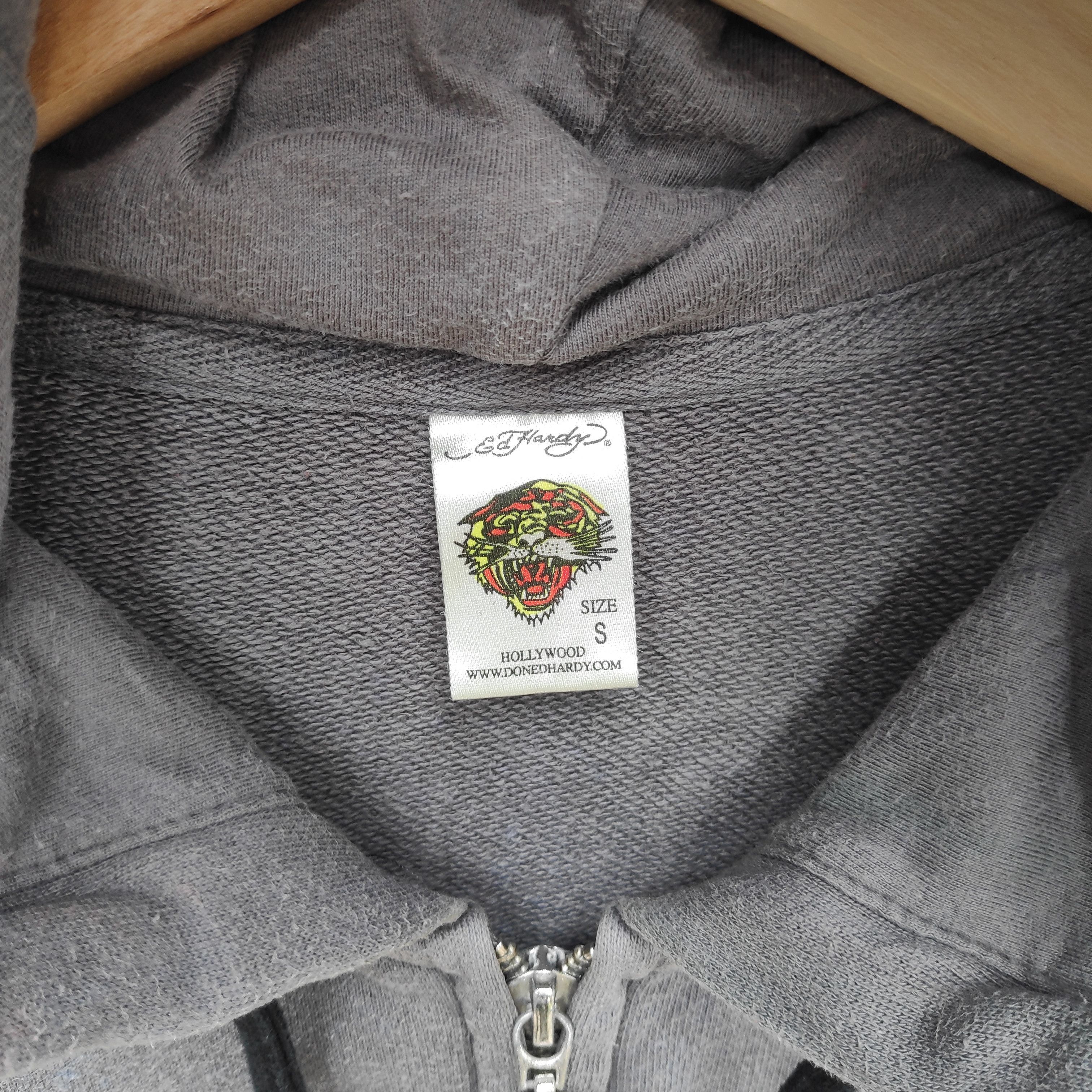 Christian Audigier × Ed Hardy Ed Hardy Hoodie Large Size Gray Love kills Slowly Size US L / EU 52-54 / 3 - 8 Thumbnail