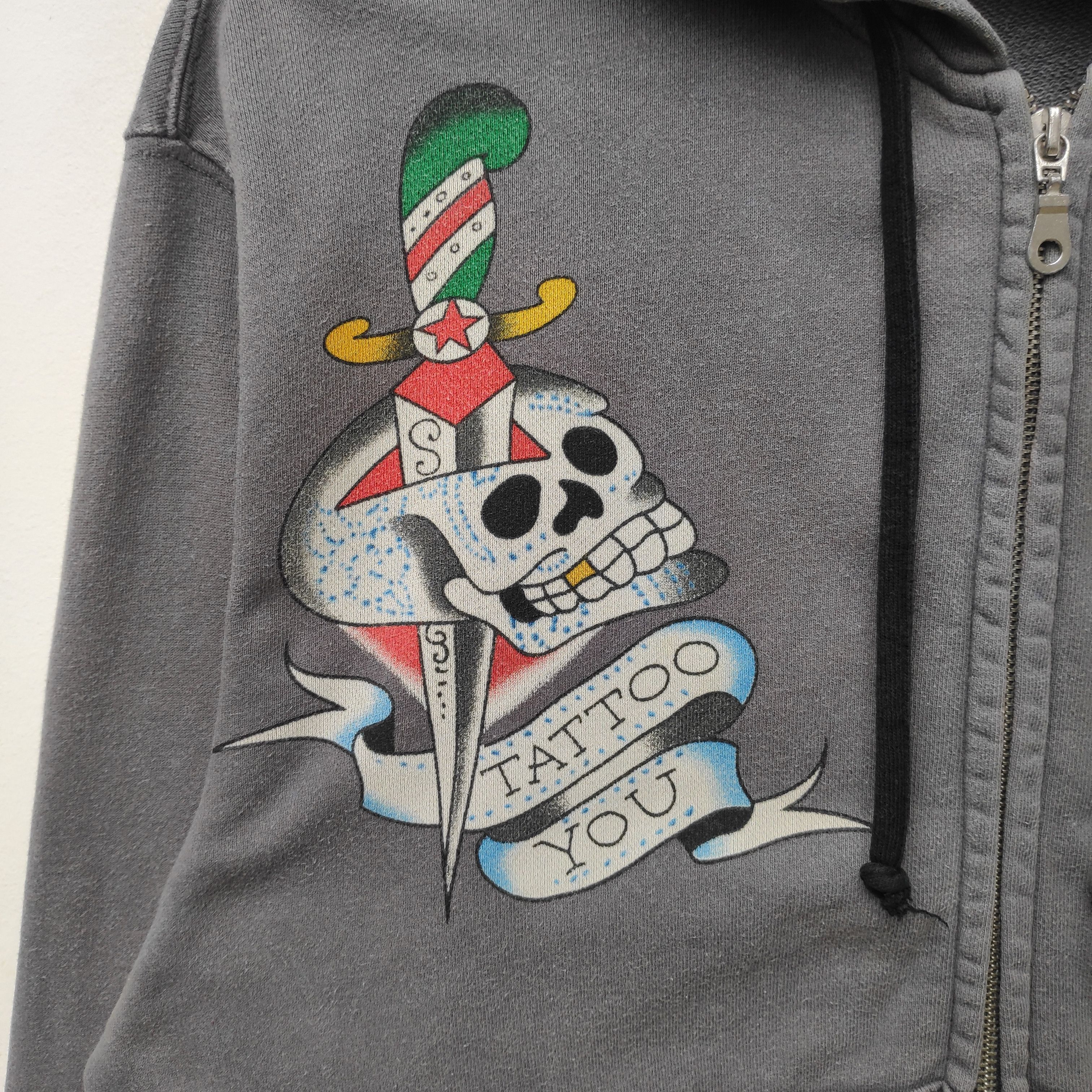 Christian Audigier × Ed Hardy Ed Hardy Hoodie Large Size Gray Love kills Slowly Size US L / EU 52-54 / 3 - 5 Thumbnail