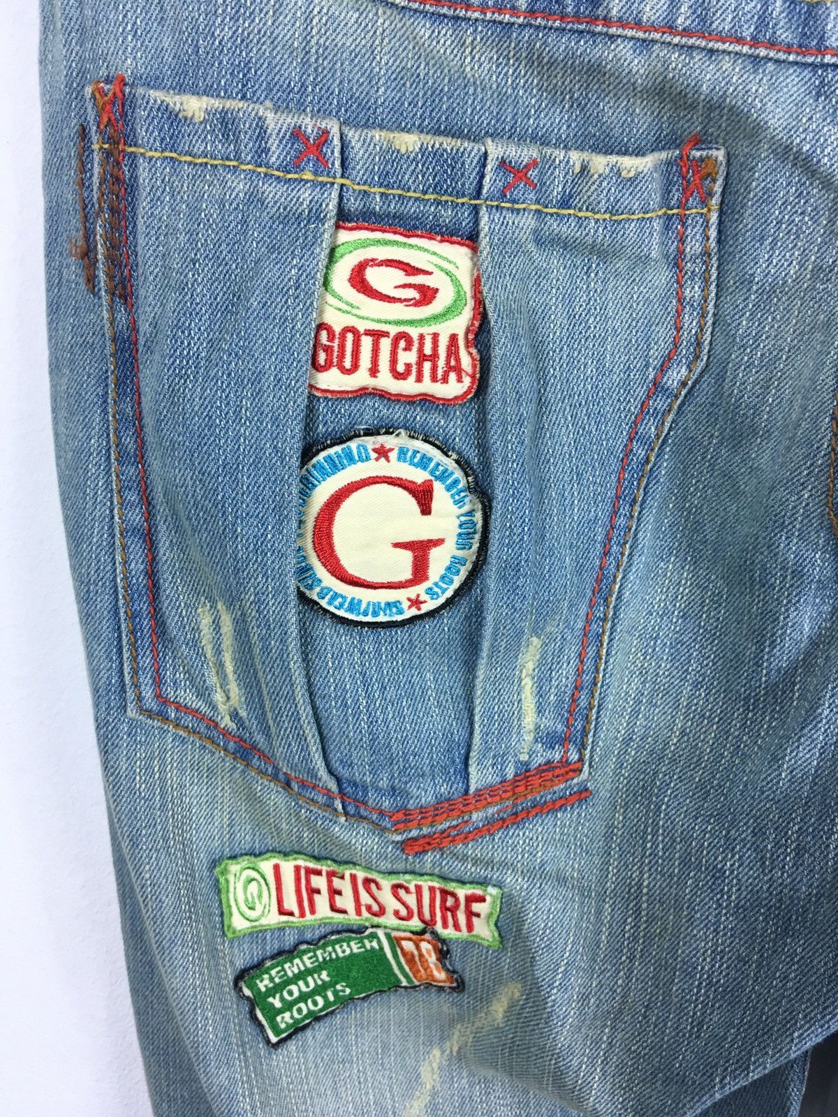 Gotcha Gotcha Surf Distressed Denim Style Jeans Size US 32 / EU 48 - 13 Thumbnail