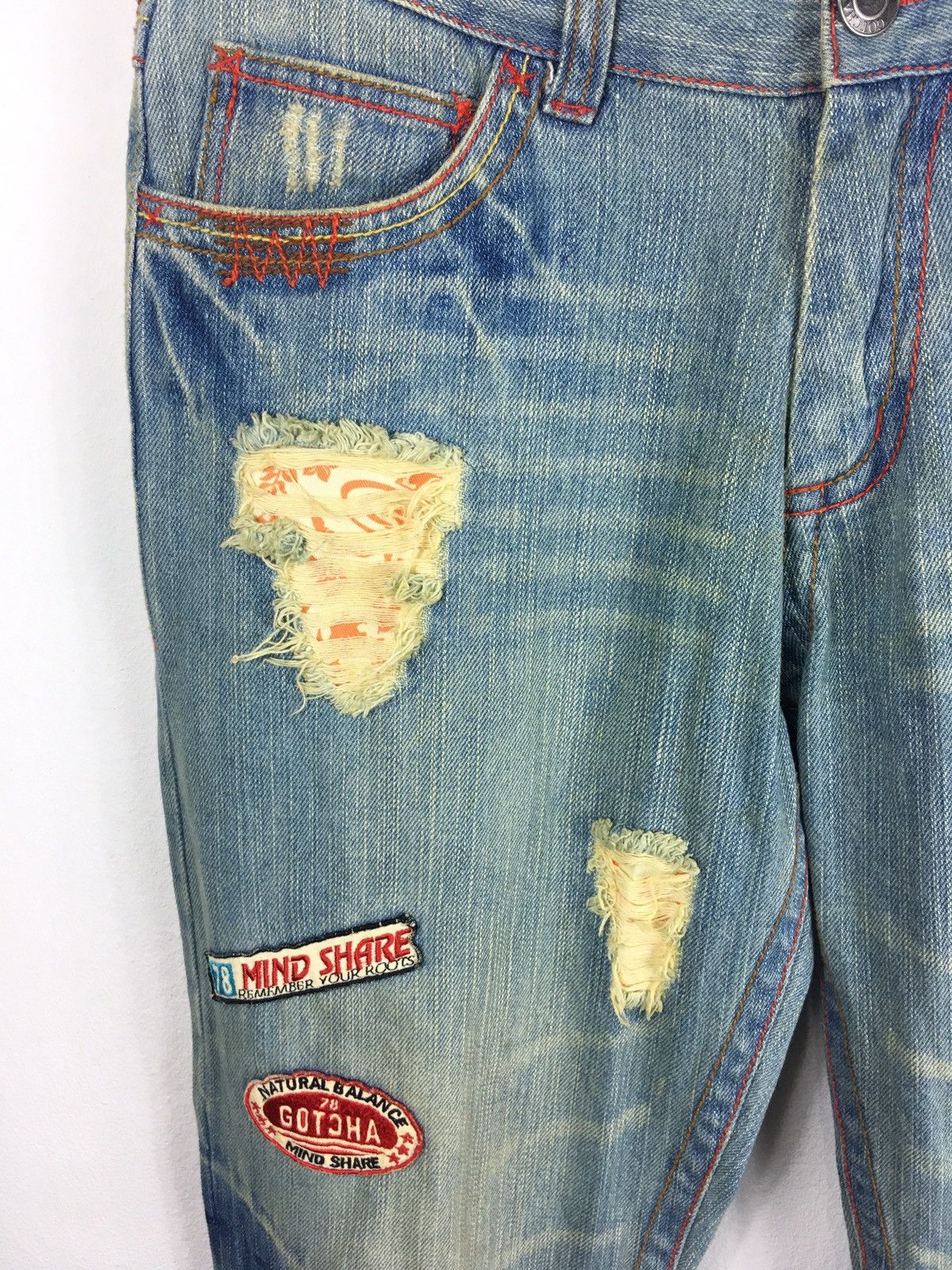 Gotcha Gotcha Surf Distressed Denim Style Jeans Size US 32 / EU 48 - 17 Thumbnail