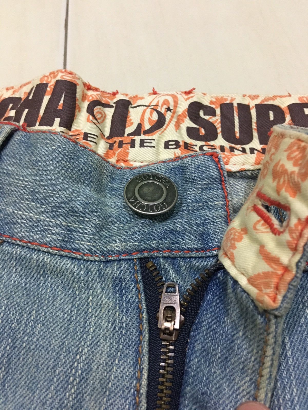 Gotcha Gotcha Surf Distressed Denim Style Jeans Size US 32 / EU 48 - 7 Thumbnail