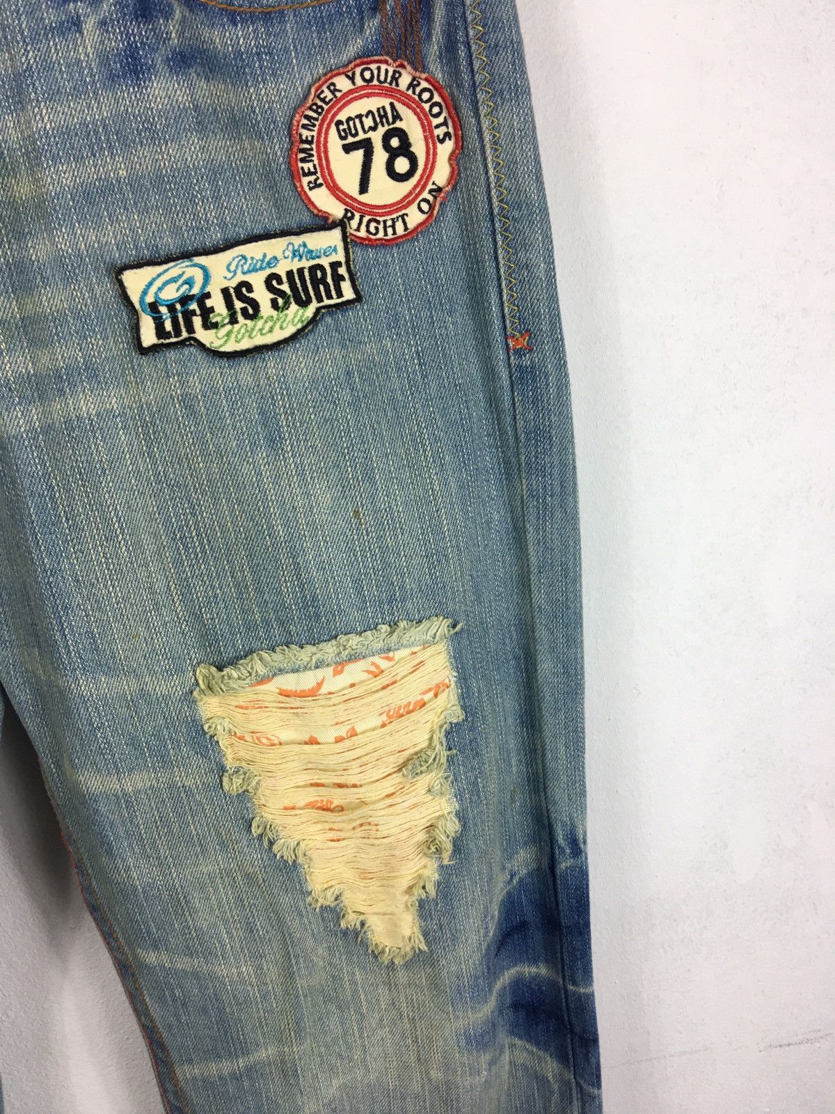 Gotcha Gotcha Surf Distressed Denim Style Jeans Size US 32 / EU 48 - 16 Thumbnail