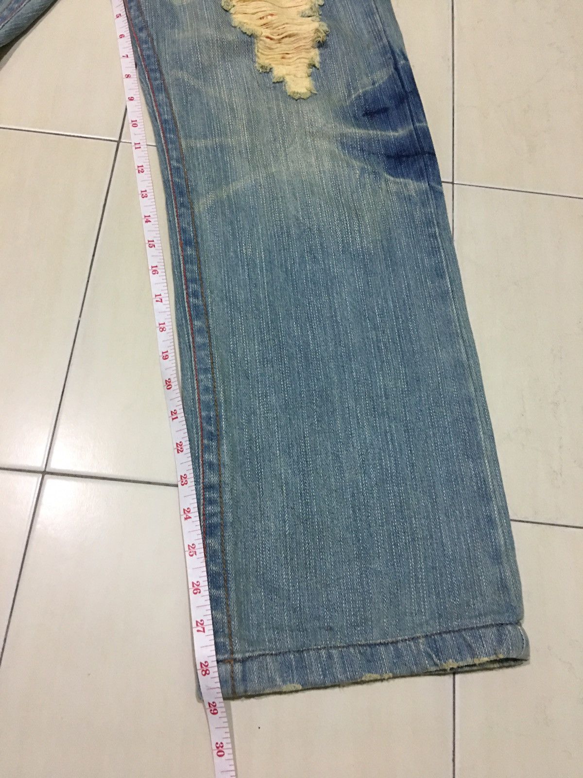 Gotcha Gotcha Surf Distressed Denim Style Jeans Size US 32 / EU 48 - 9 Thumbnail