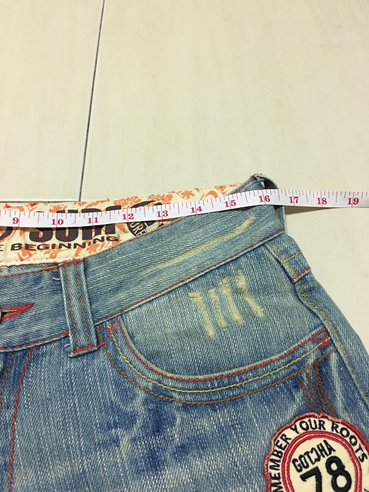 Gotcha Gotcha Surf Distressed Denim Style Jeans Size US 32 / EU 48 - 8 Thumbnail