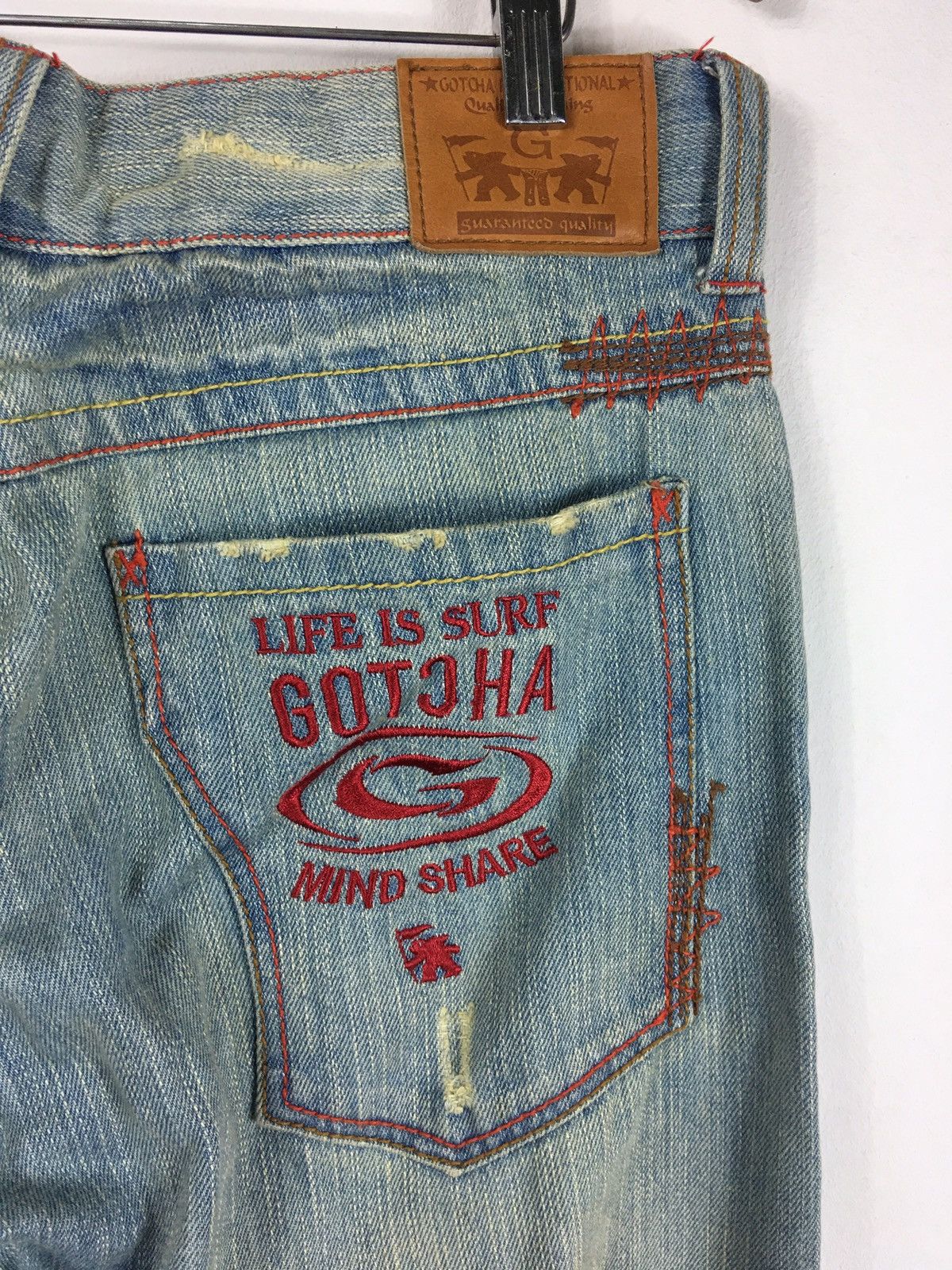Gotcha Gotcha Surf Distressed Denim Style Jeans Size US 32 / EU 48 - 12 Thumbnail