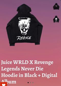 Juice Wrld X Revenge Legends Never Die Hoodie Black Men's - SS20 - US