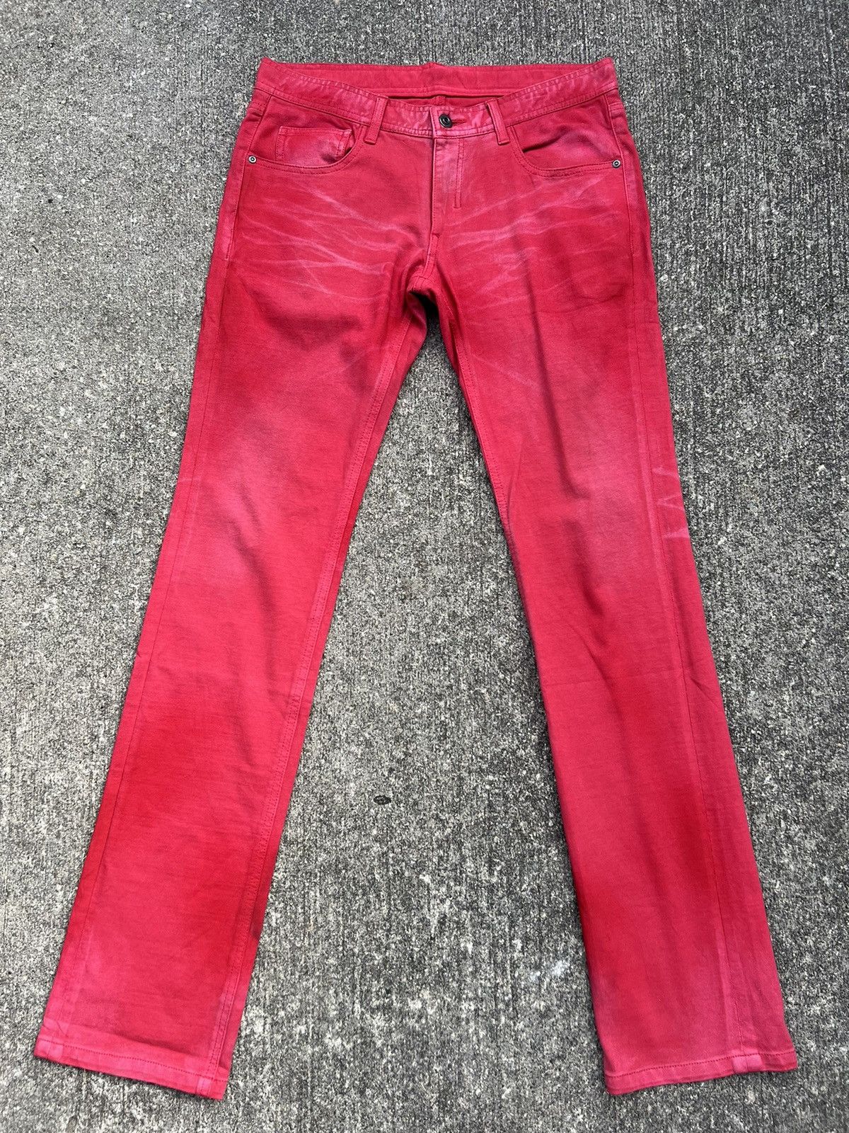 Neil Barrett Neil Barrett Black Barrett Made in Japan Red Pant Size US 31 - 1 Thumbnail