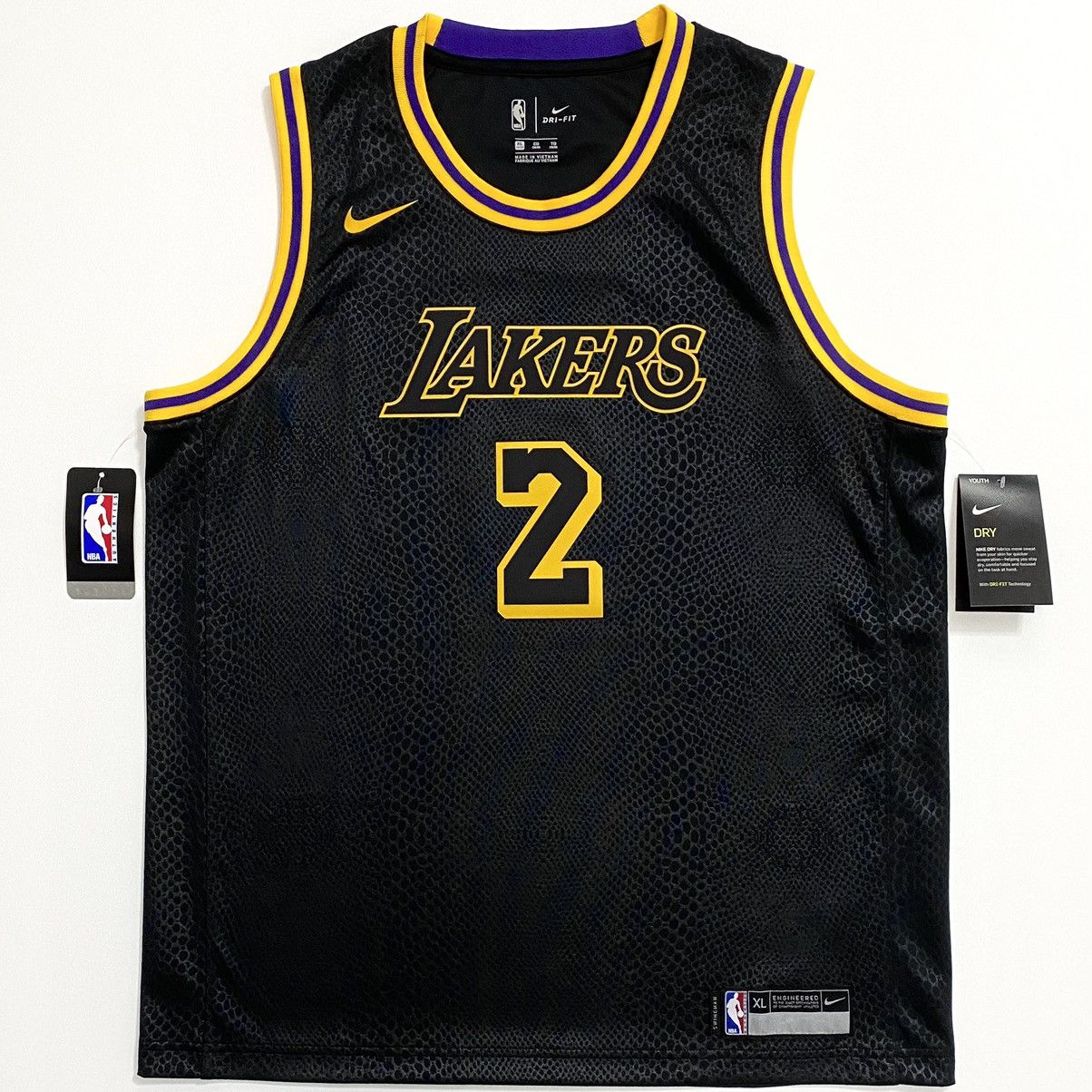 Nike NBA Los Angeles Lakers Lonzo Ball #2 Jersey Size Youth M (10