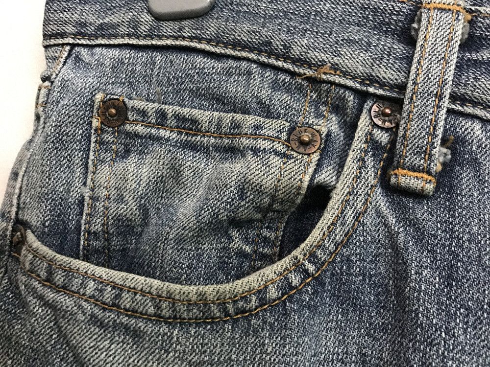 Vintage Blue Way Made in Japan Rips Distressed Denim Jeans Size US 34 / EU 50 - 3 Thumbnail