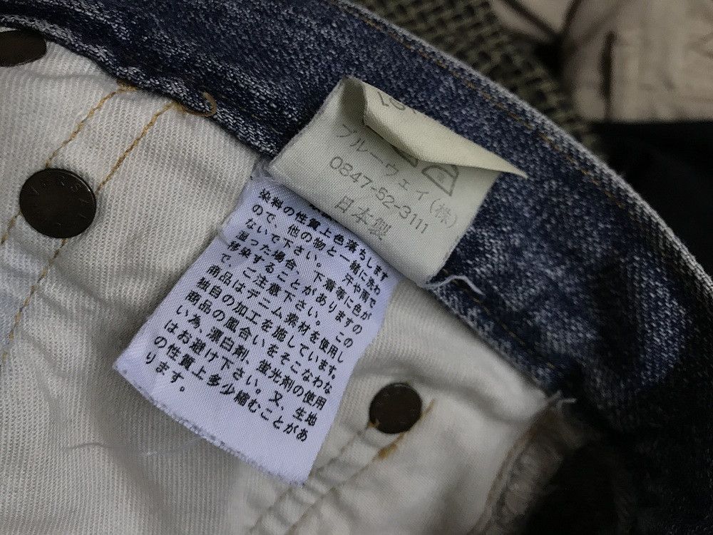Vintage Blue Way Made in Japan Rips Distressed Denim Jeans Size US 34 / EU 50 - 13 Thumbnail
