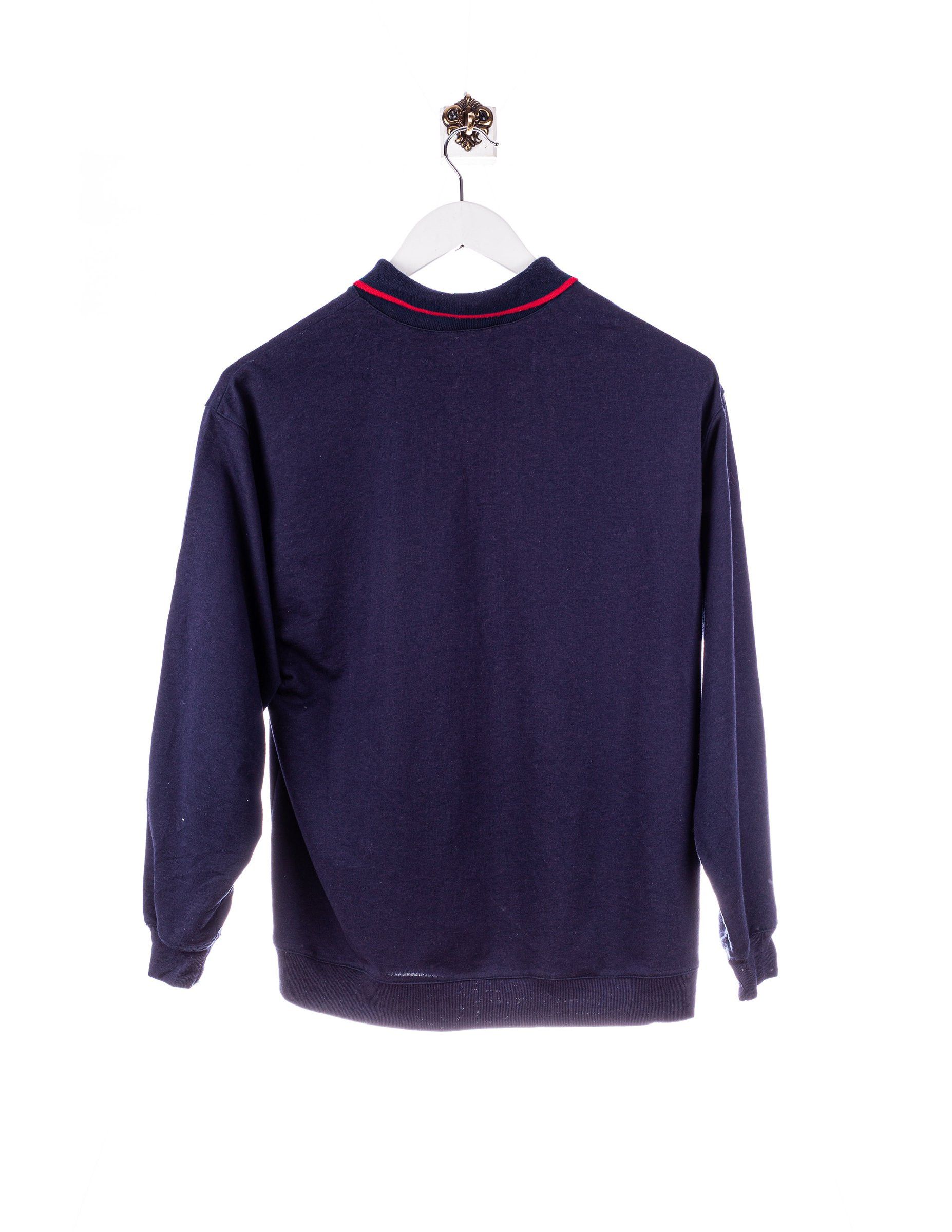 Jantzen Vintage Jantzen Blumen Stick Sweatshirt Navy/Bunt Size US M / EU 48-50 / 2 - 2 Thumbnail