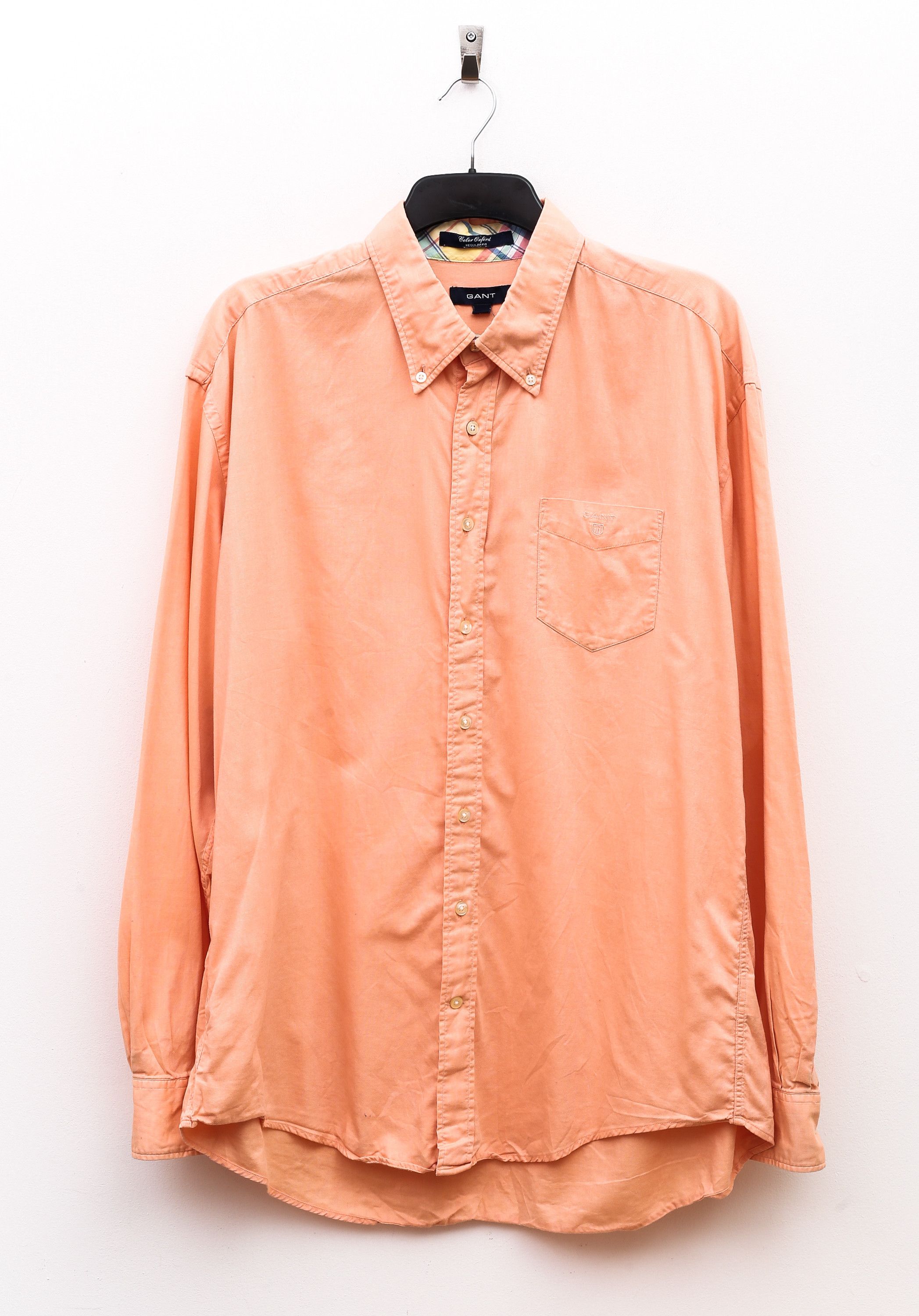 Gant GANT Regular Fit Long Sleeved Shirt Cotton Orange Formal Size US XXL / EU 58 / 5 - 1 Thumbnail