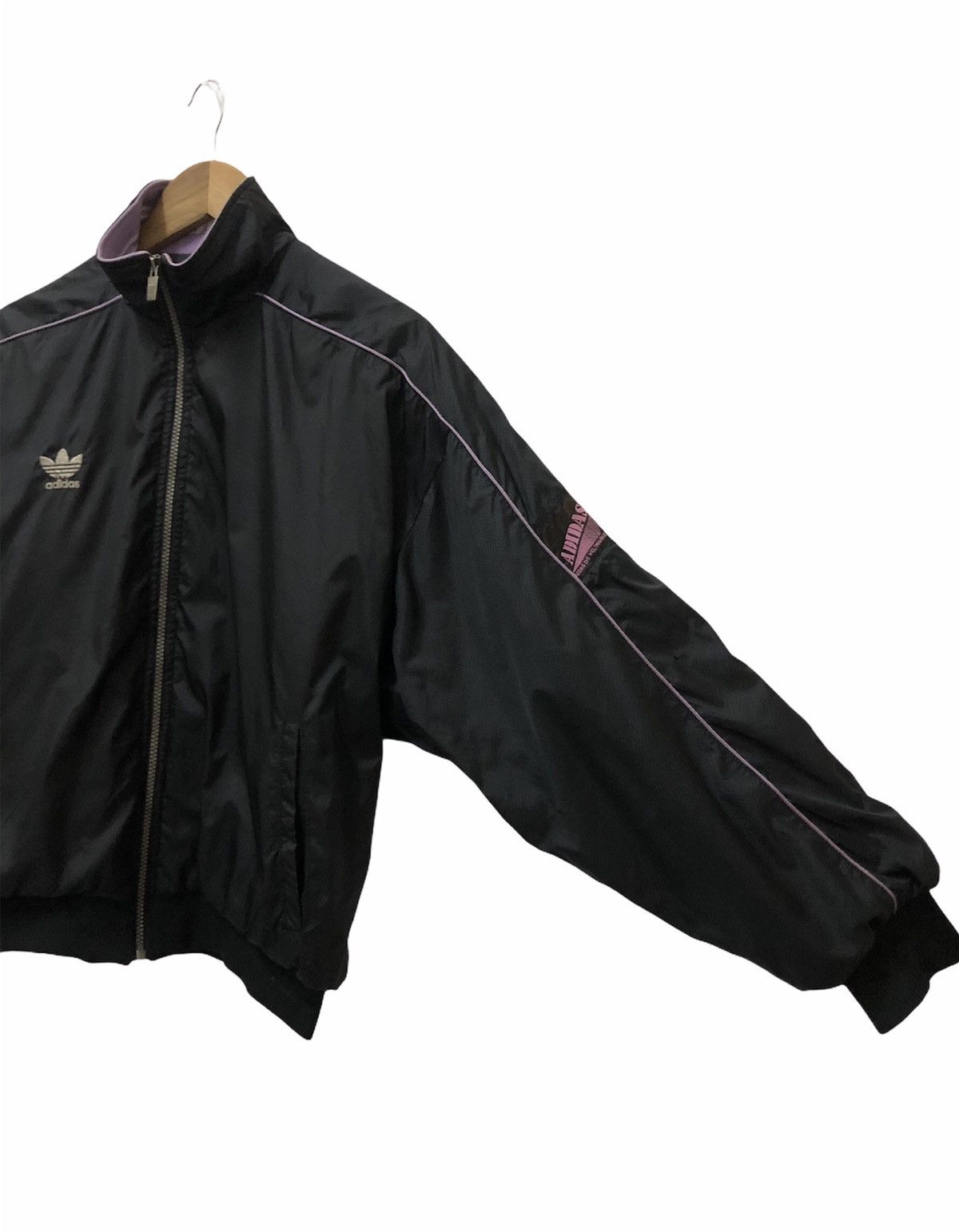Adidas Vintage Japan Adidas Trefoil Descente Black Nylon Jacket Size US M / EU 48-50 / 2 - 3 Thumbnail