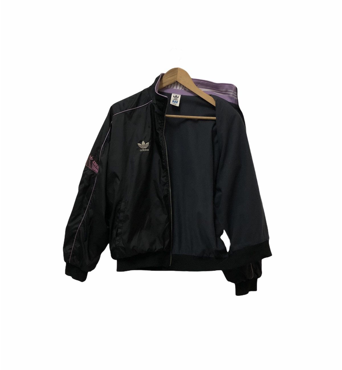 Adidas Vintage Japan Adidas Trefoil Descente Black Nylon Jacket Size US M / EU 48-50 / 2 - 6 Thumbnail