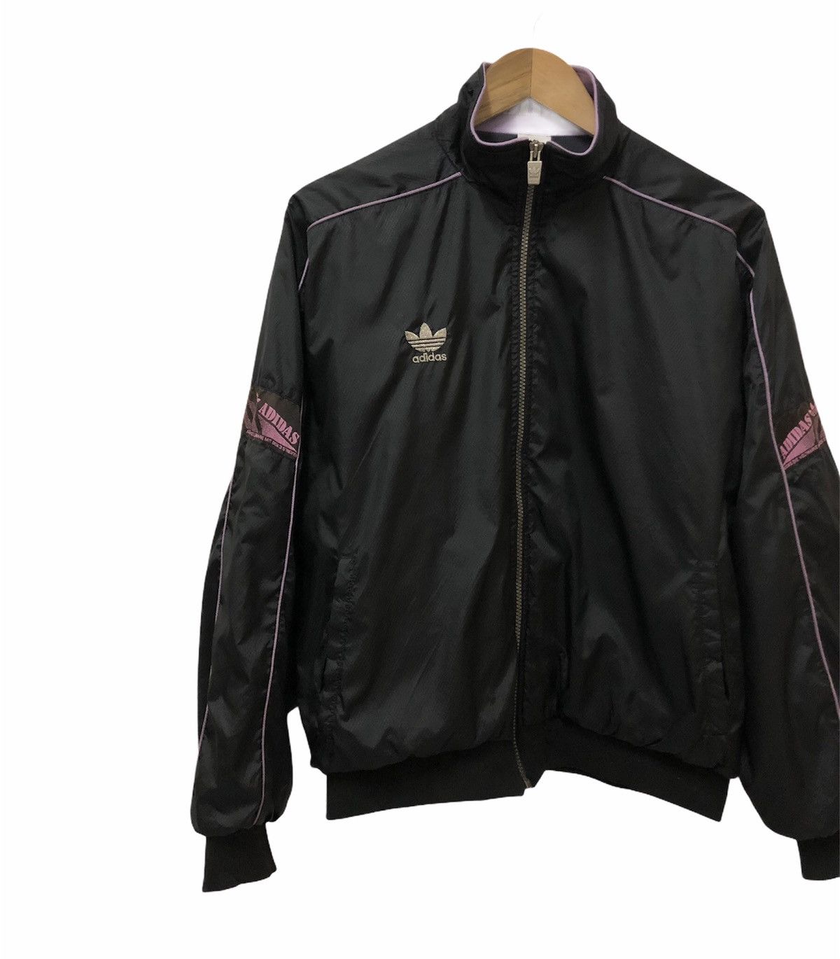 Adidas Vintage Japan Adidas Trefoil Descente Black Nylon Jacket Size US M / EU 48-50 / 2 - 2 Thumbnail