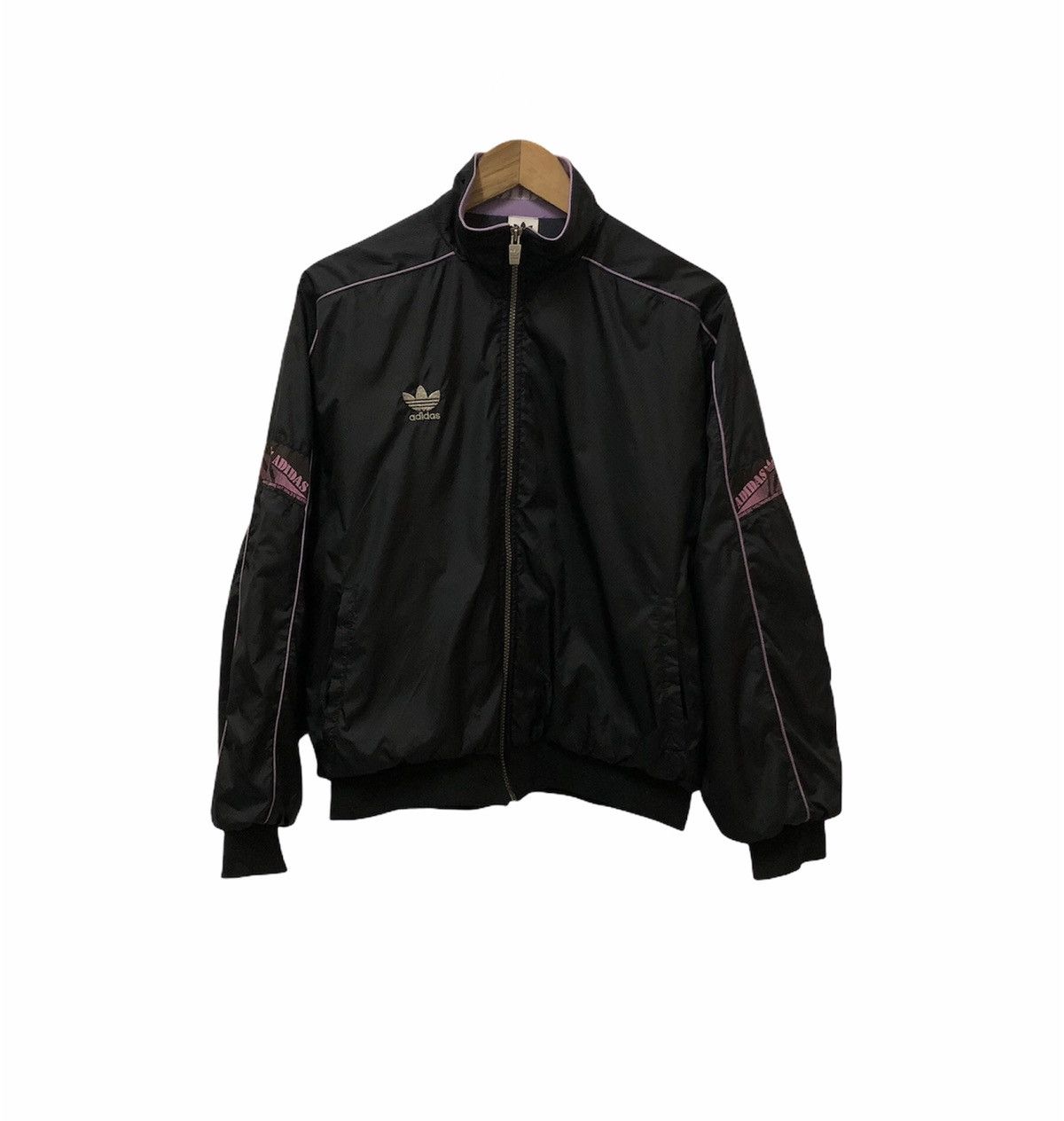 Adidas Vintage Japan Adidas Trefoil Descente Black Nylon Jacket Size US M / EU 48-50 / 2 - 1 Thumbnail