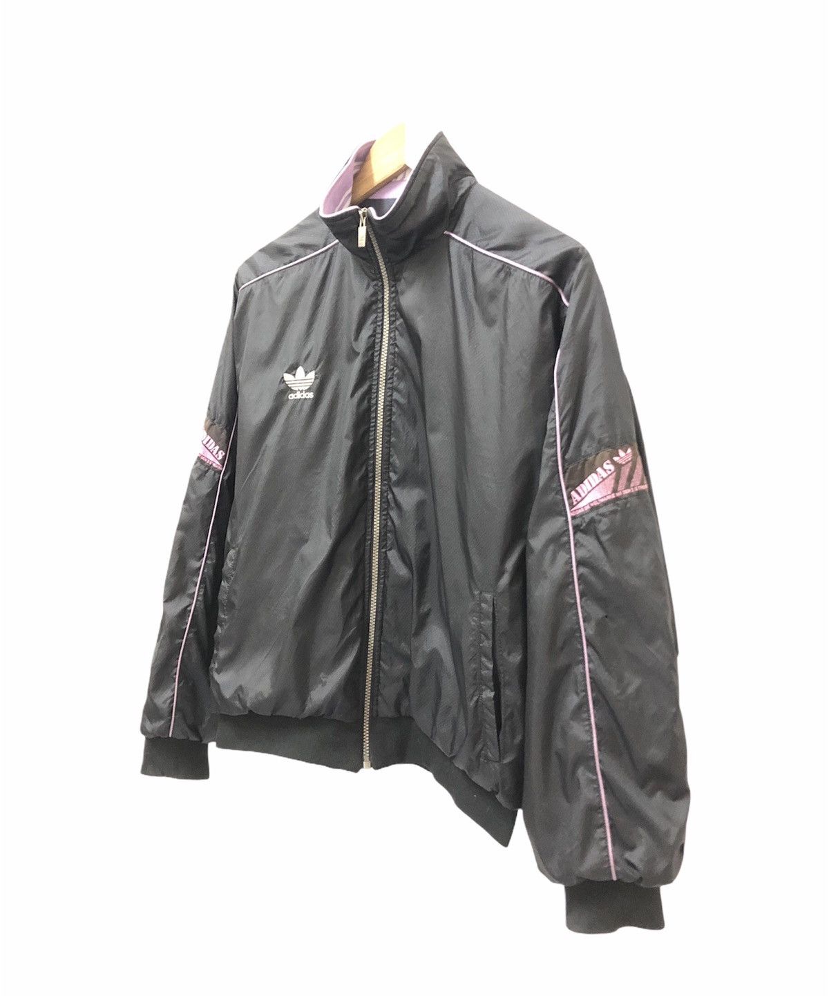 Adidas Vintage Japan Adidas Trefoil Descente Black Nylon Jacket Size US M / EU 48-50 / 2 - 5 Thumbnail