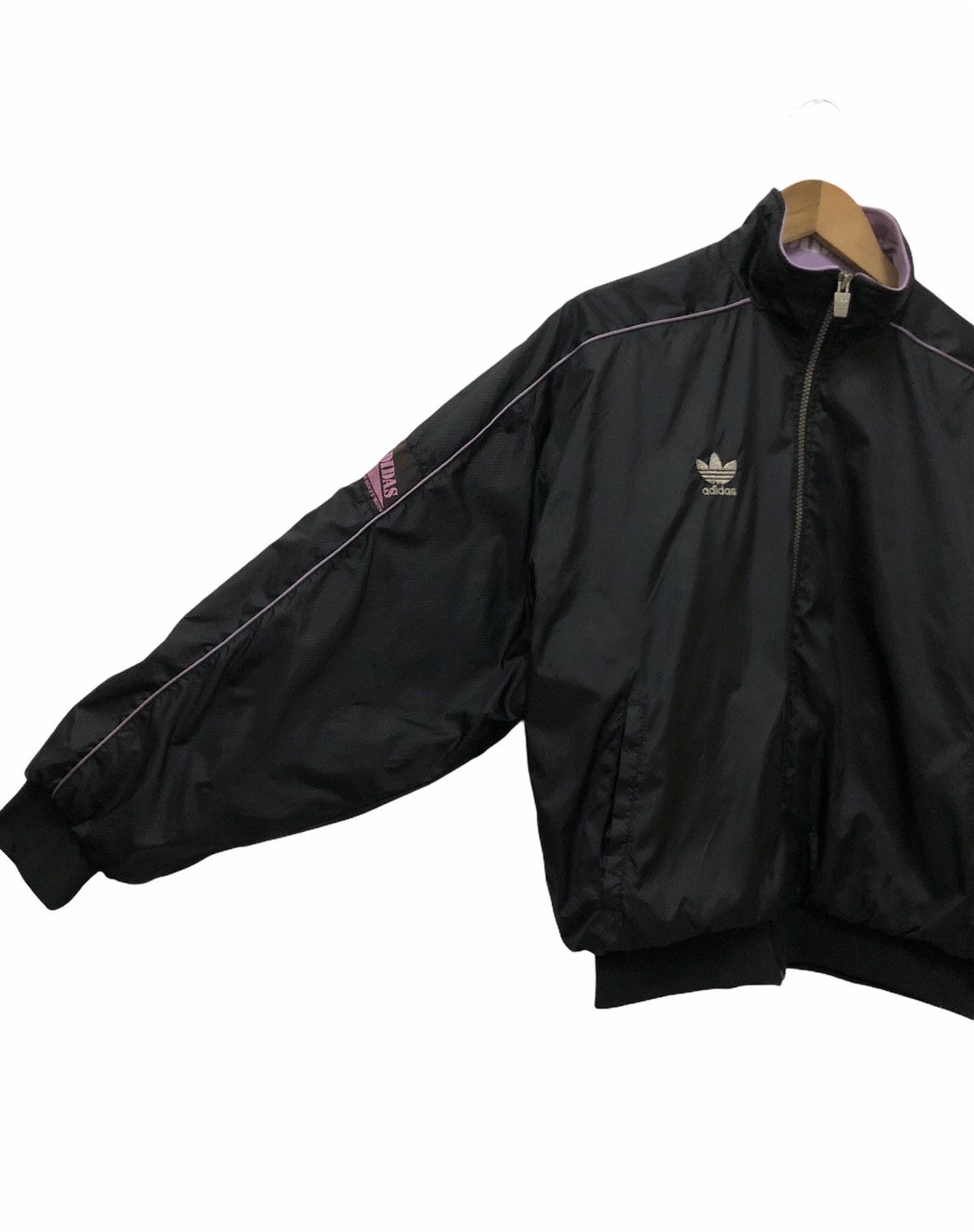 Adidas Vintage Japan Adidas Trefoil Descente Black Nylon Jacket Size US M / EU 48-50 / 2 - 4 Thumbnail