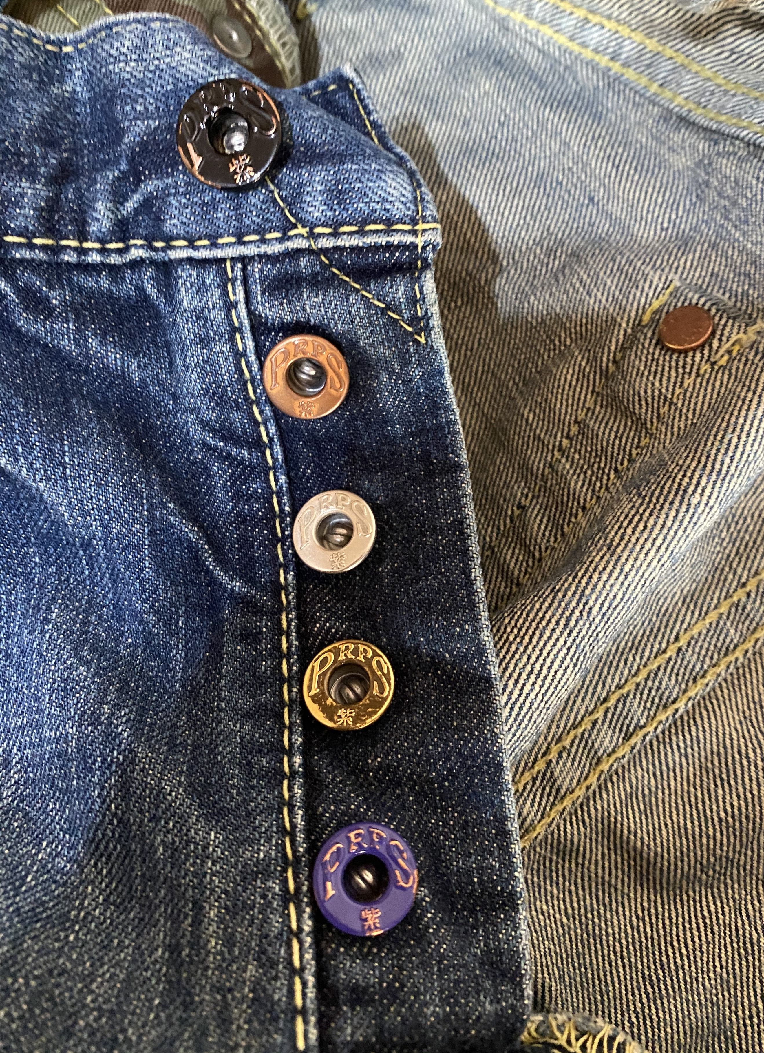 Prps PRPS Purple Selvedge Denim Button Jeans RARE Size US 31 - 8 Thumbnail