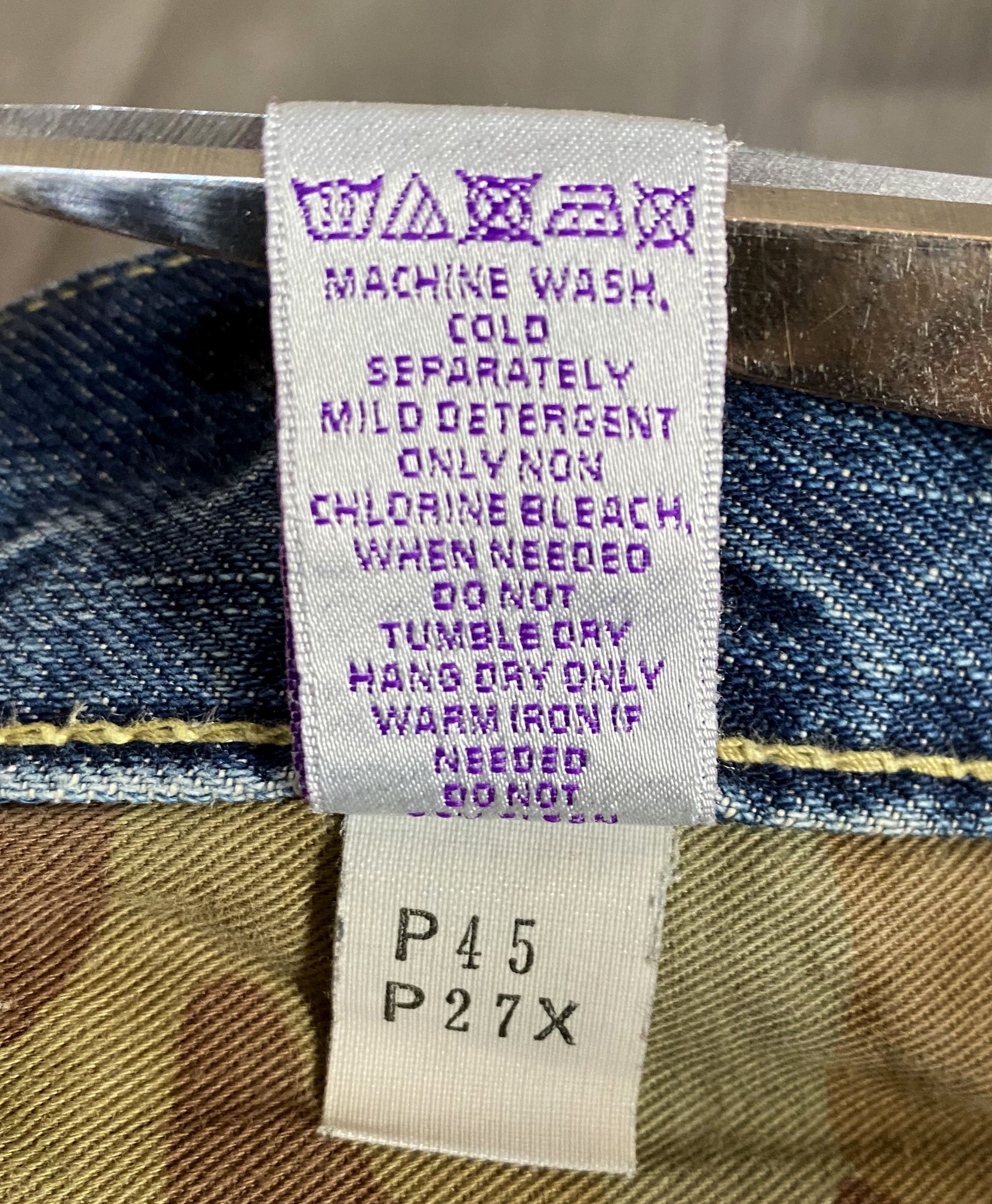Prps PRPS Purple Selvedge Denim Button Jeans RARE Size US 31 - 11 Thumbnail