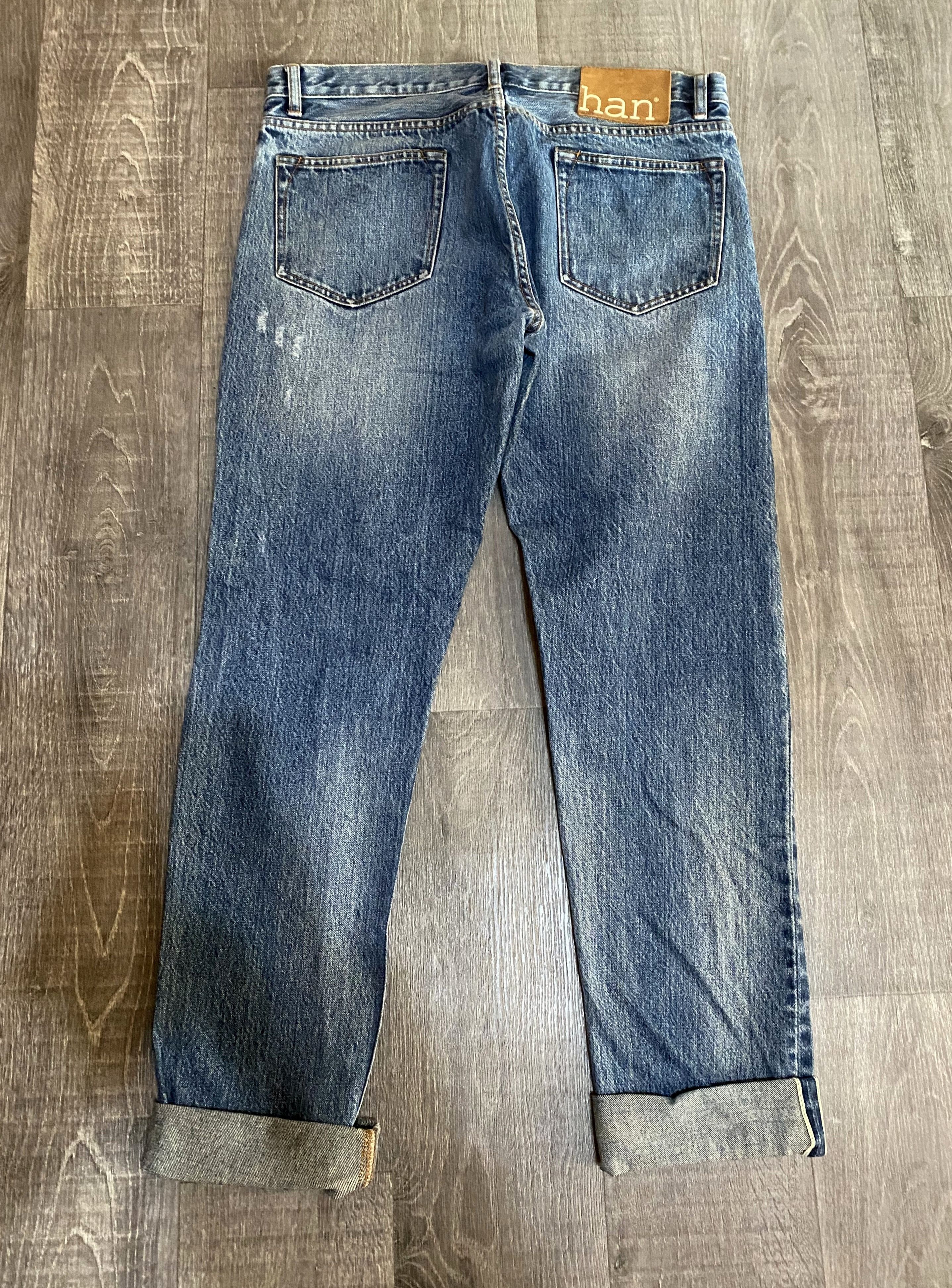 Han Kjobenhavn Han Kjobenhavn Green Selvedge Denim Jeans Size US 34 / EU 50 - 2 Thumbnail