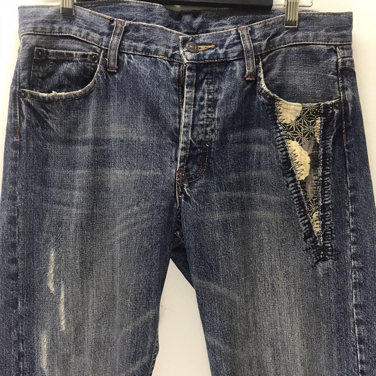 Takeo Kikuchi Takeo Kikuchi Denim Jeans Japanese Art Patch Size US 34 / EU 50 - 3 Thumbnail