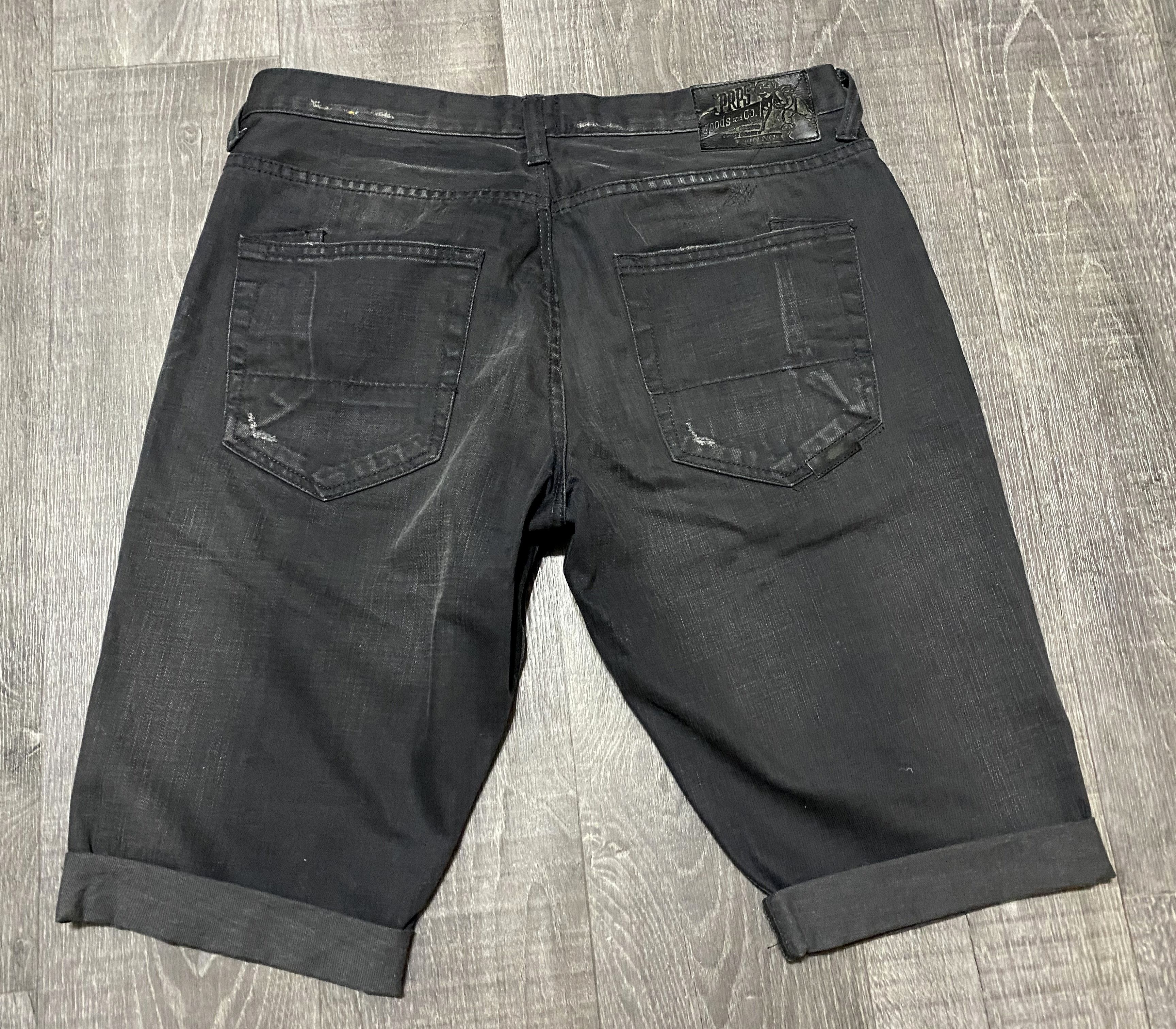 Prps Prps Distressed Faded Washed Black Torn Denim Jeans Shorts Size US 36 / EU 52 - 3 Thumbnail