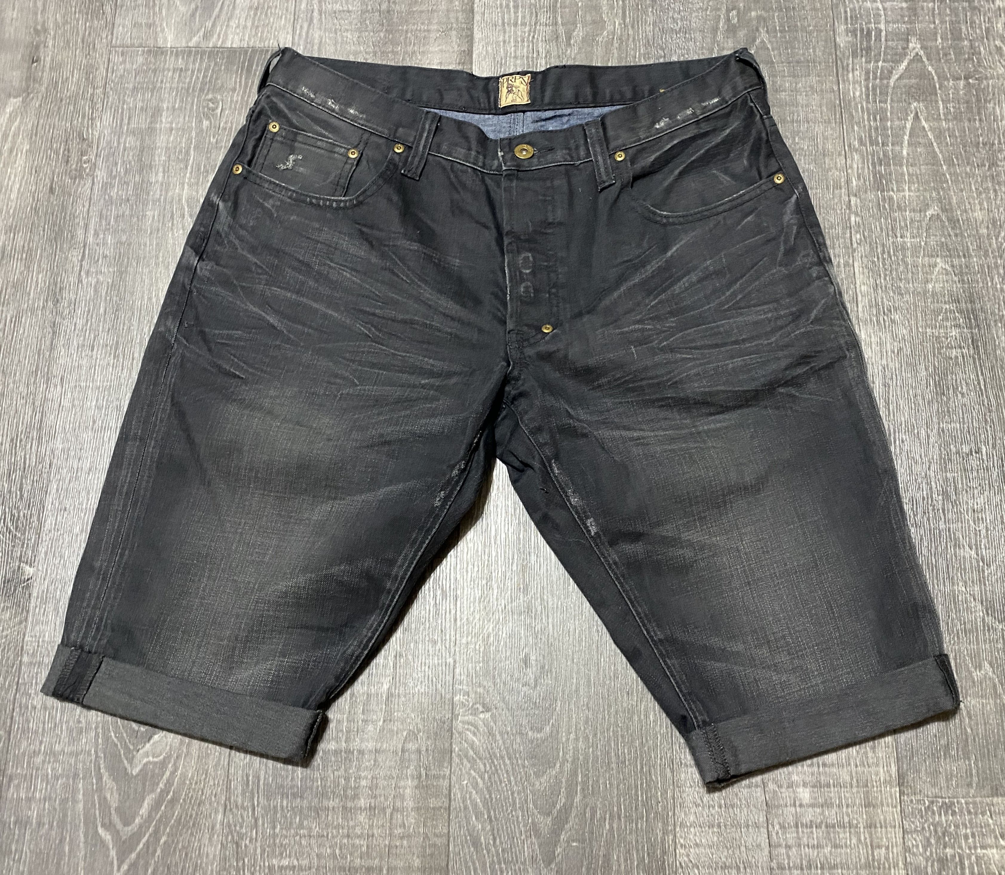 Prps Prps Distressed Faded Washed Black Torn Denim Jeans Shorts Size US 36 / EU 52 - 2 Thumbnail
