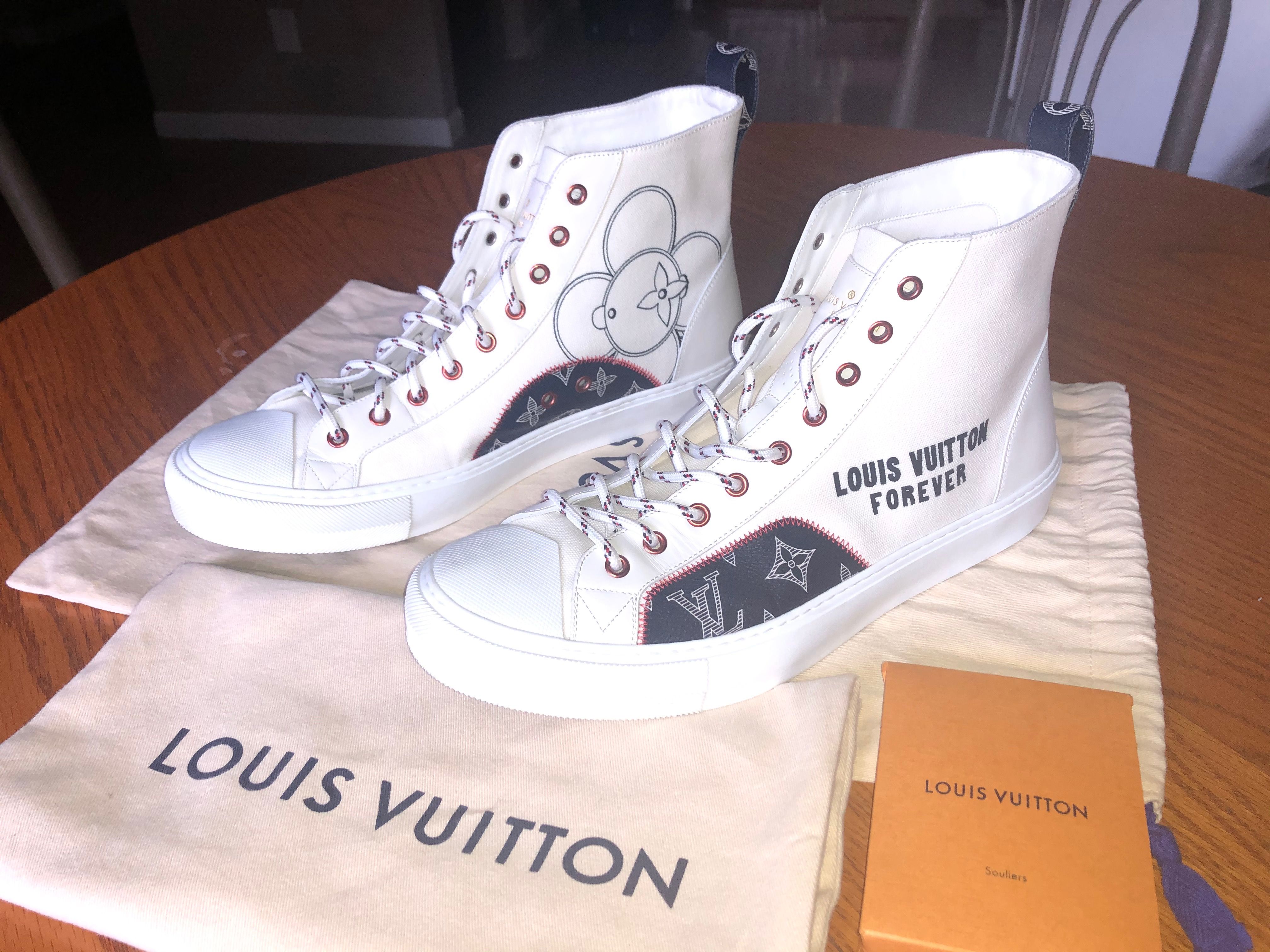 Mælkehvid velstand mini Louis Vuitton louis vuitton forever hi-top shoes | Grailed