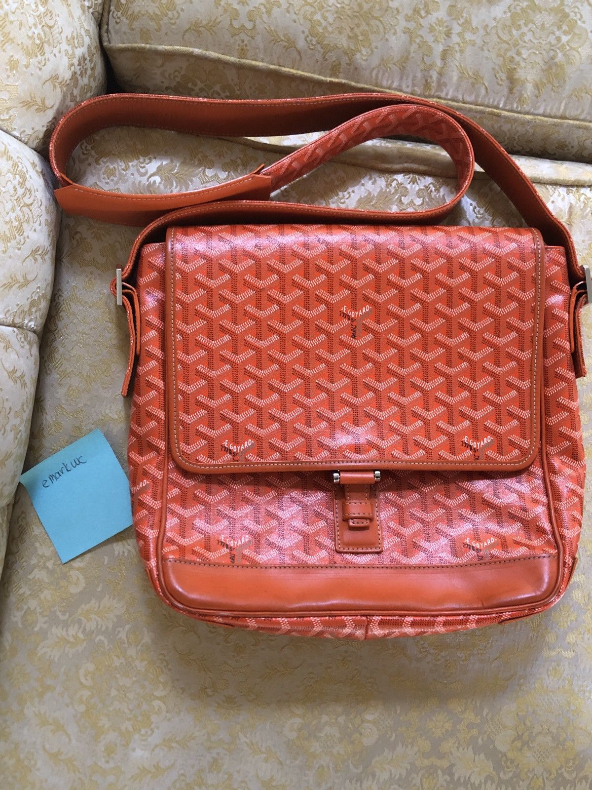 GOYARD SHOULDER BAG Orange Leather ref.145056 - Joli Closet