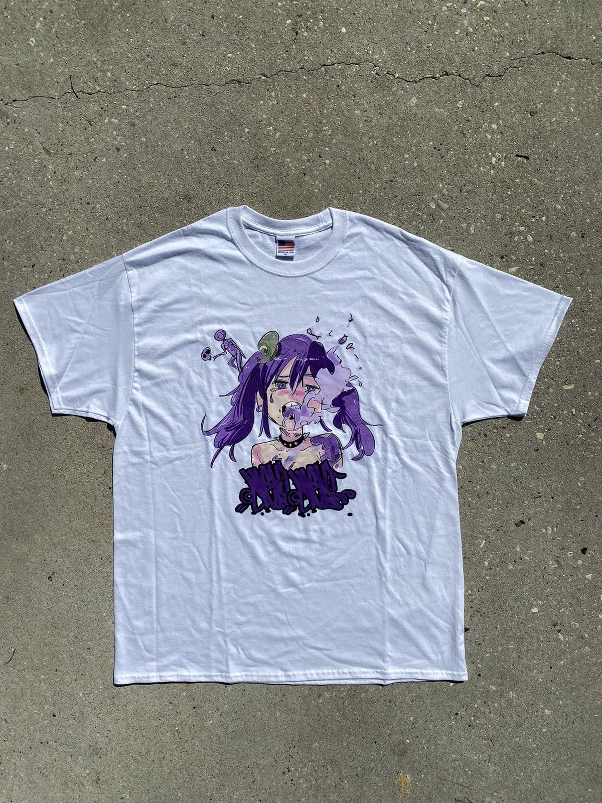 Japanese Brand Night Club Jun Inagawa Anime Purple Mist Tee - XL