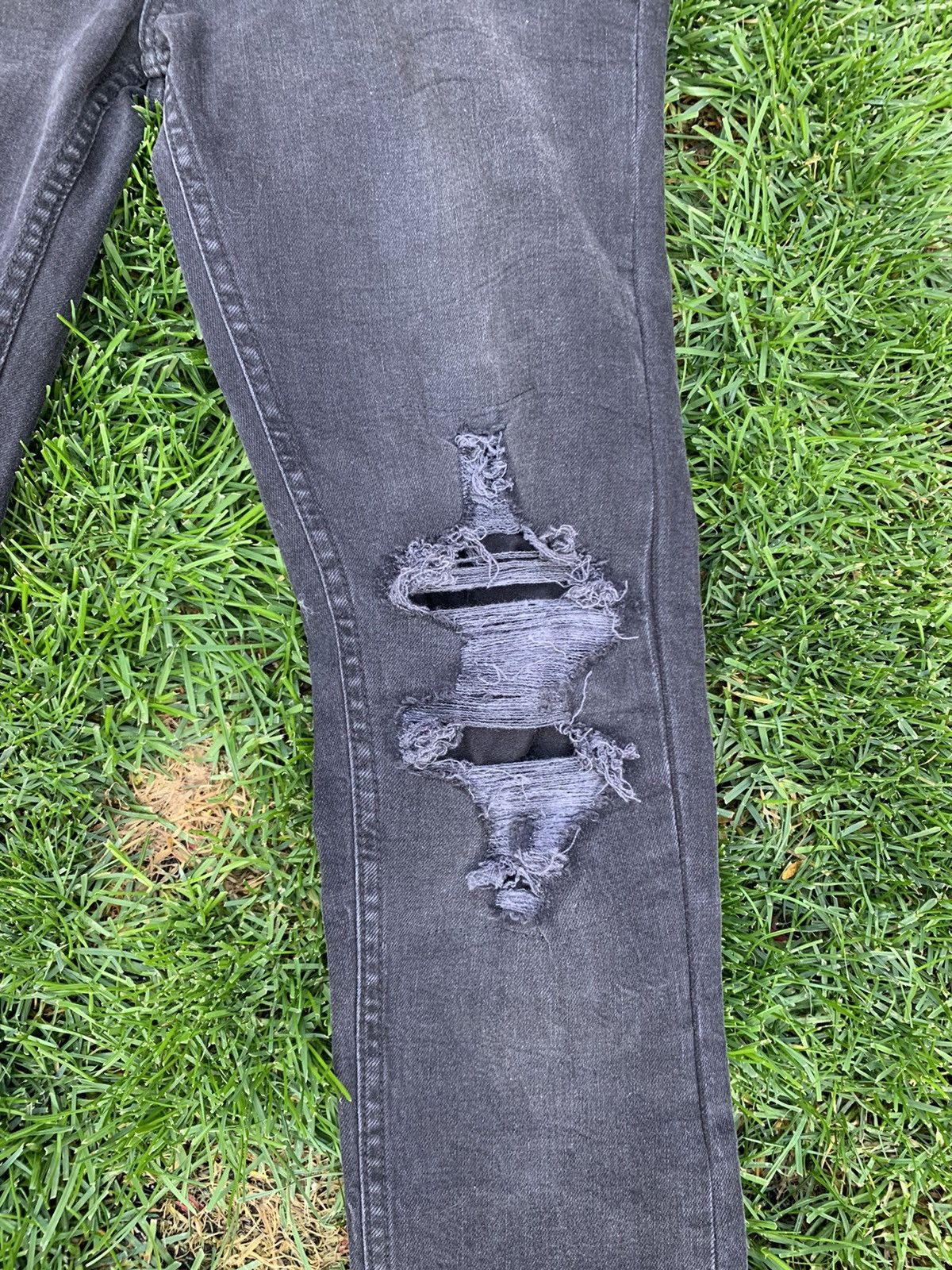 Topman Topman Distressed Skinny Jeans Size US 32 / EU 48 - 2 Thumbnail