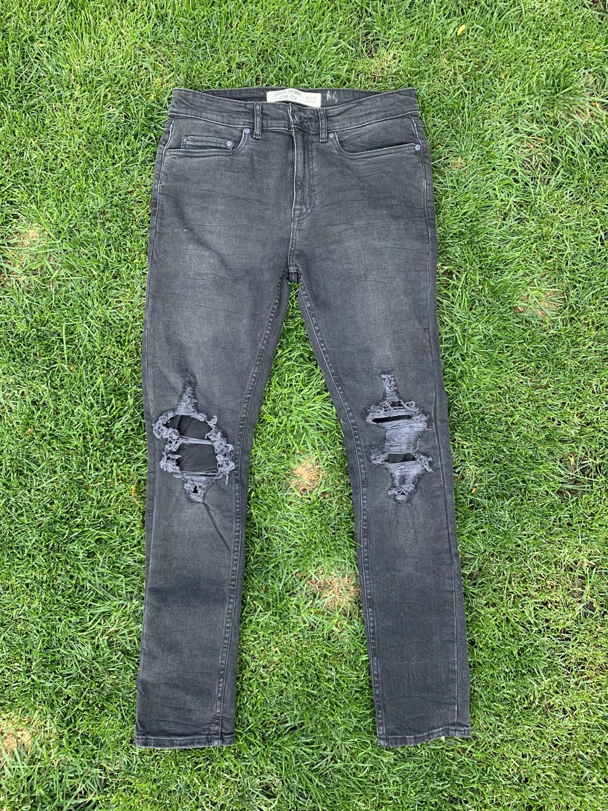 Topman Topman Distressed Skinny Jeans Size US 32 / EU 48 - 1 Thumbnail