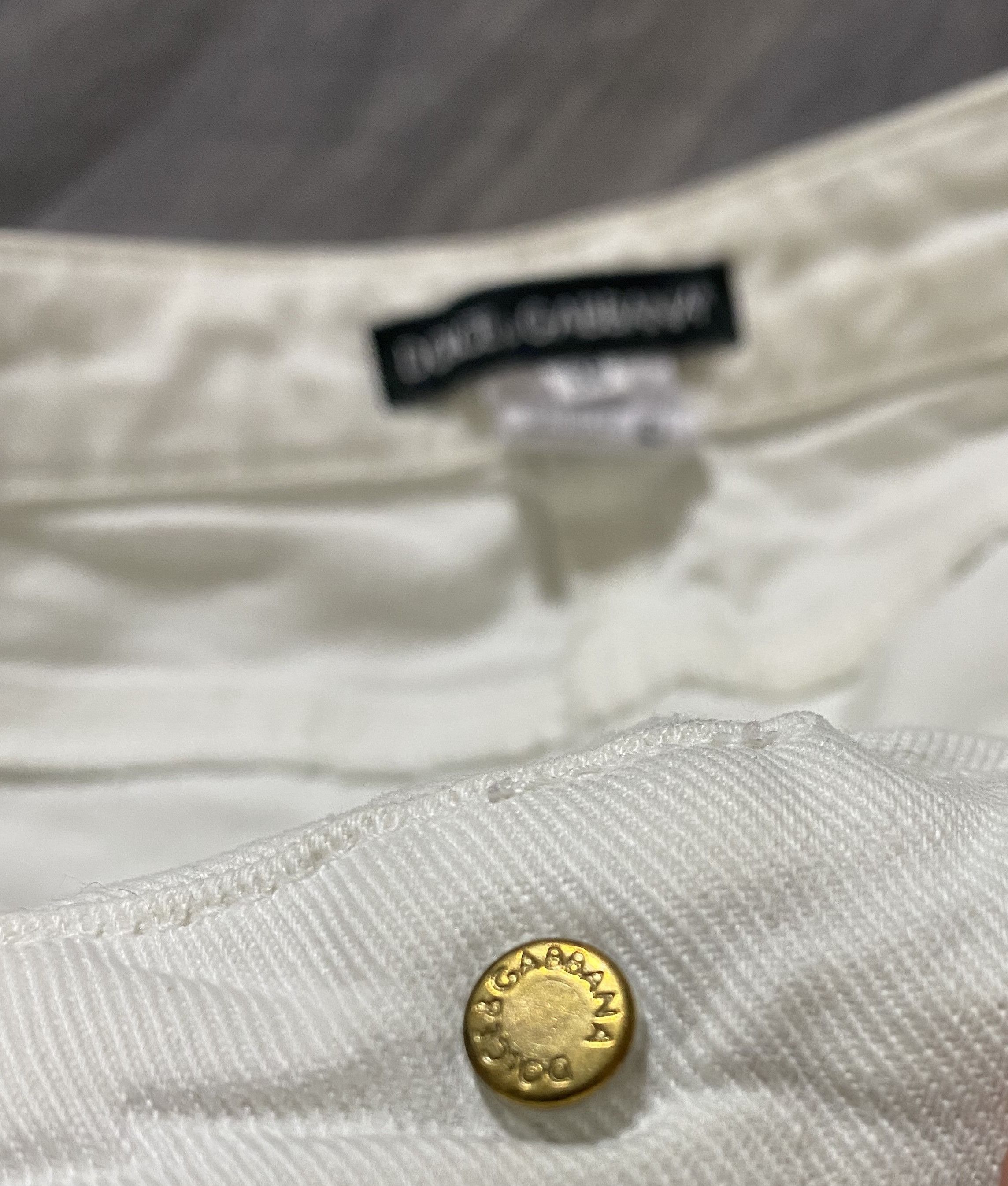 Dolce & Gabbana Women’s Dolce & Gabbana Destroyed Distressed White Jeans Size 25" / US 0 / IT 36 - 8 Thumbnail