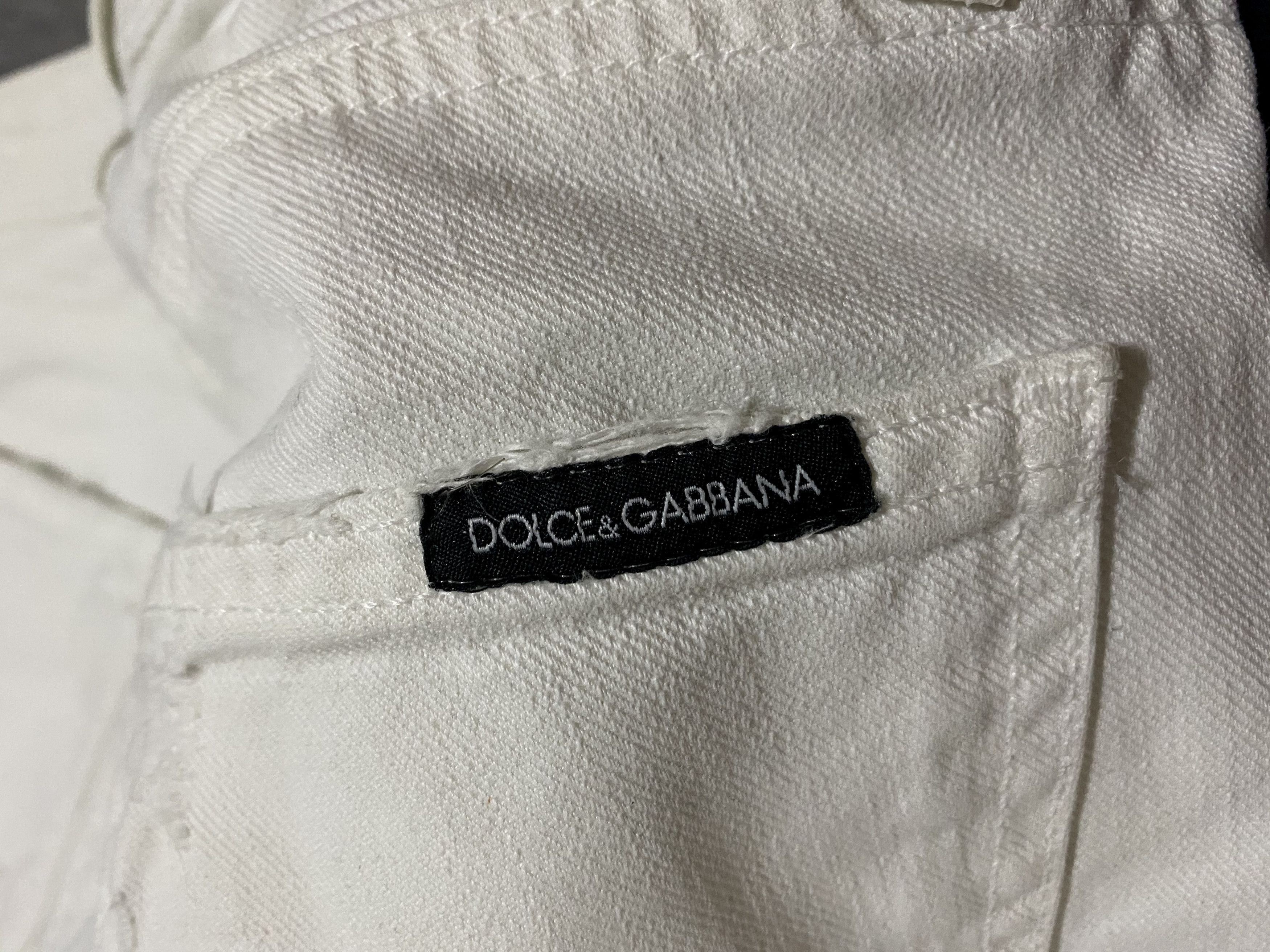 Dolce & Gabbana Women’s Dolce & Gabbana Destroyed Distressed White Jeans Size 25" / US 0 / IT 36 - 4 Thumbnail