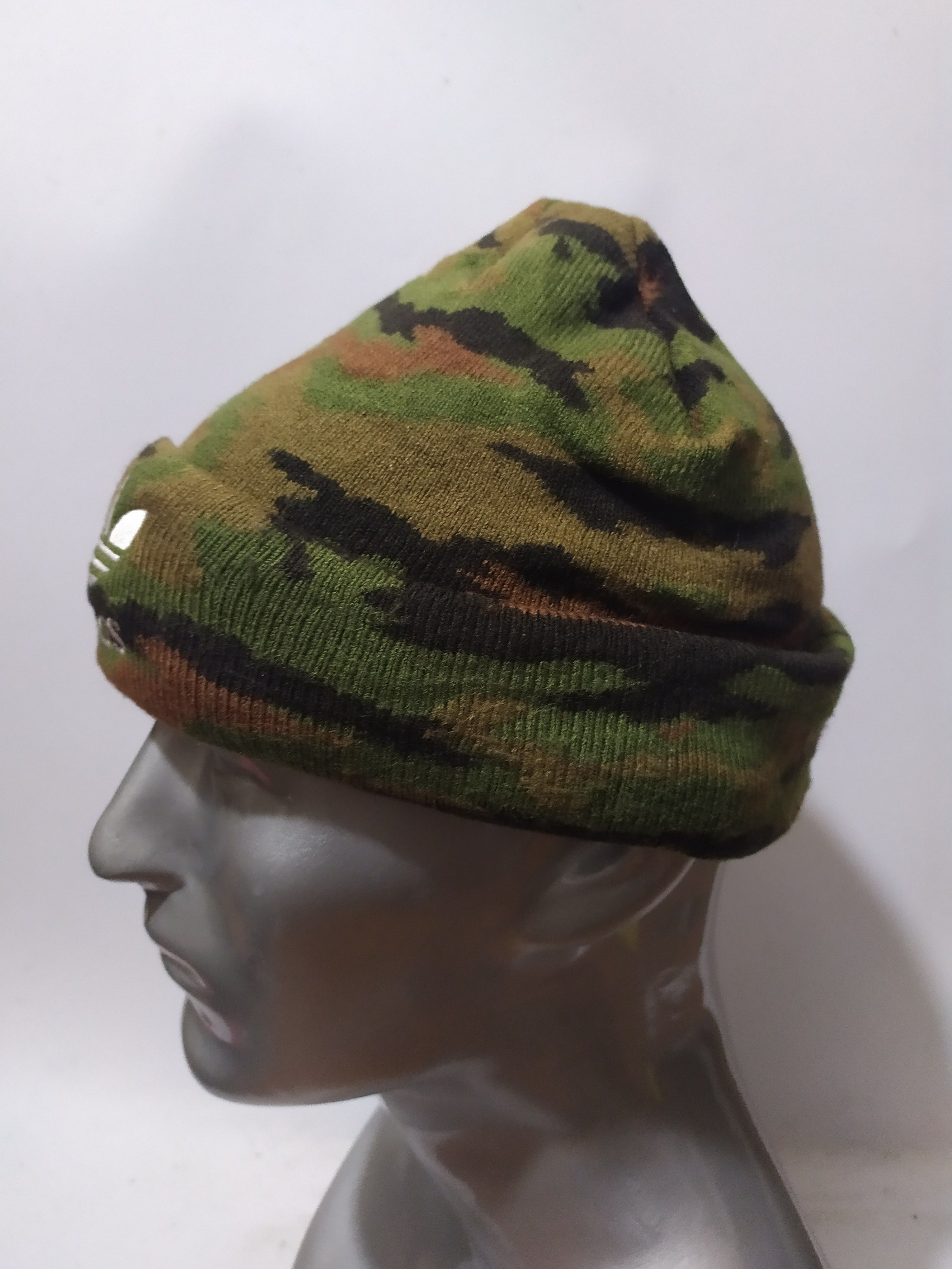 Adidas × Vintage Adidas Camo Beanie Big Embroidery Trefoil Logo Hats Size ONE SIZE - 3 Thumbnail