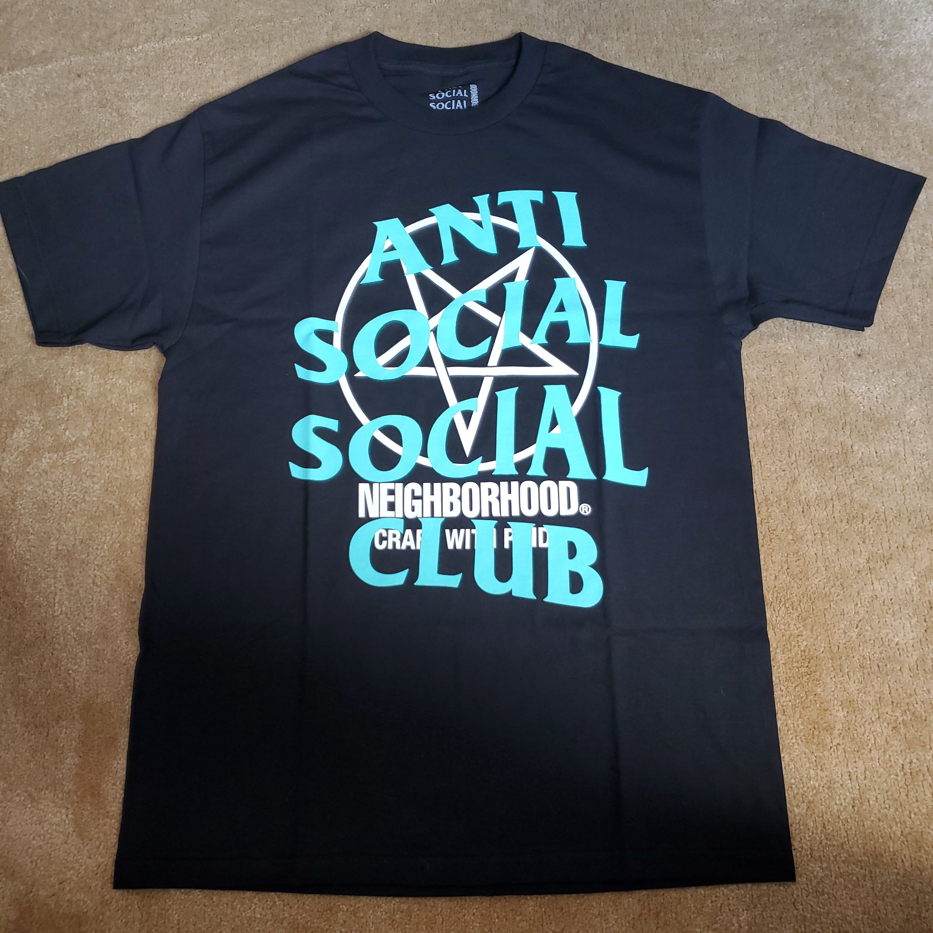 NEIGHBORHOOD × ANTI SOCIAL SOCIAL CLUB Anti Social Social Club x Neighborhood Stuck On You Tee Black