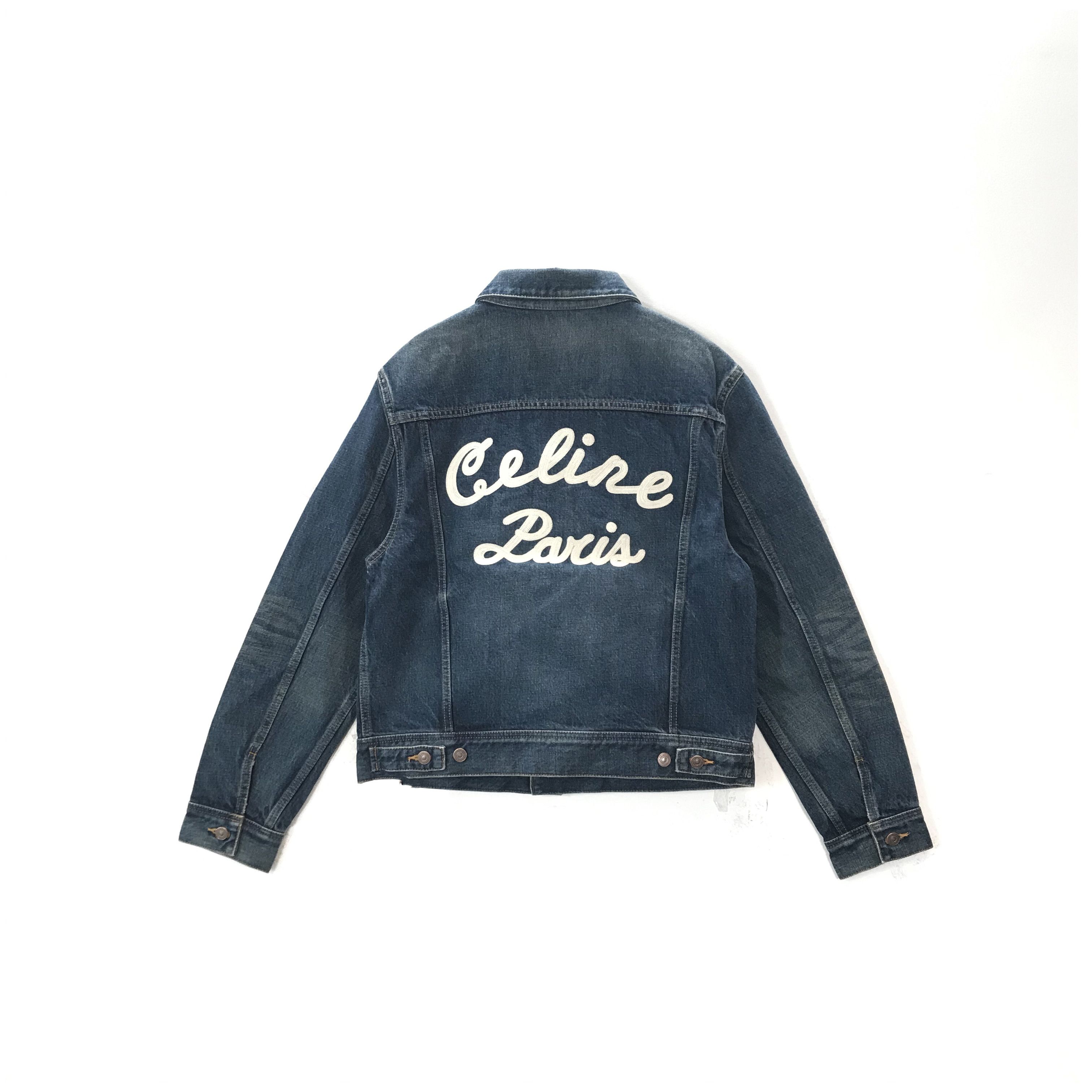Celine Celine Denim Trucker Jacket with Embroidered Logo