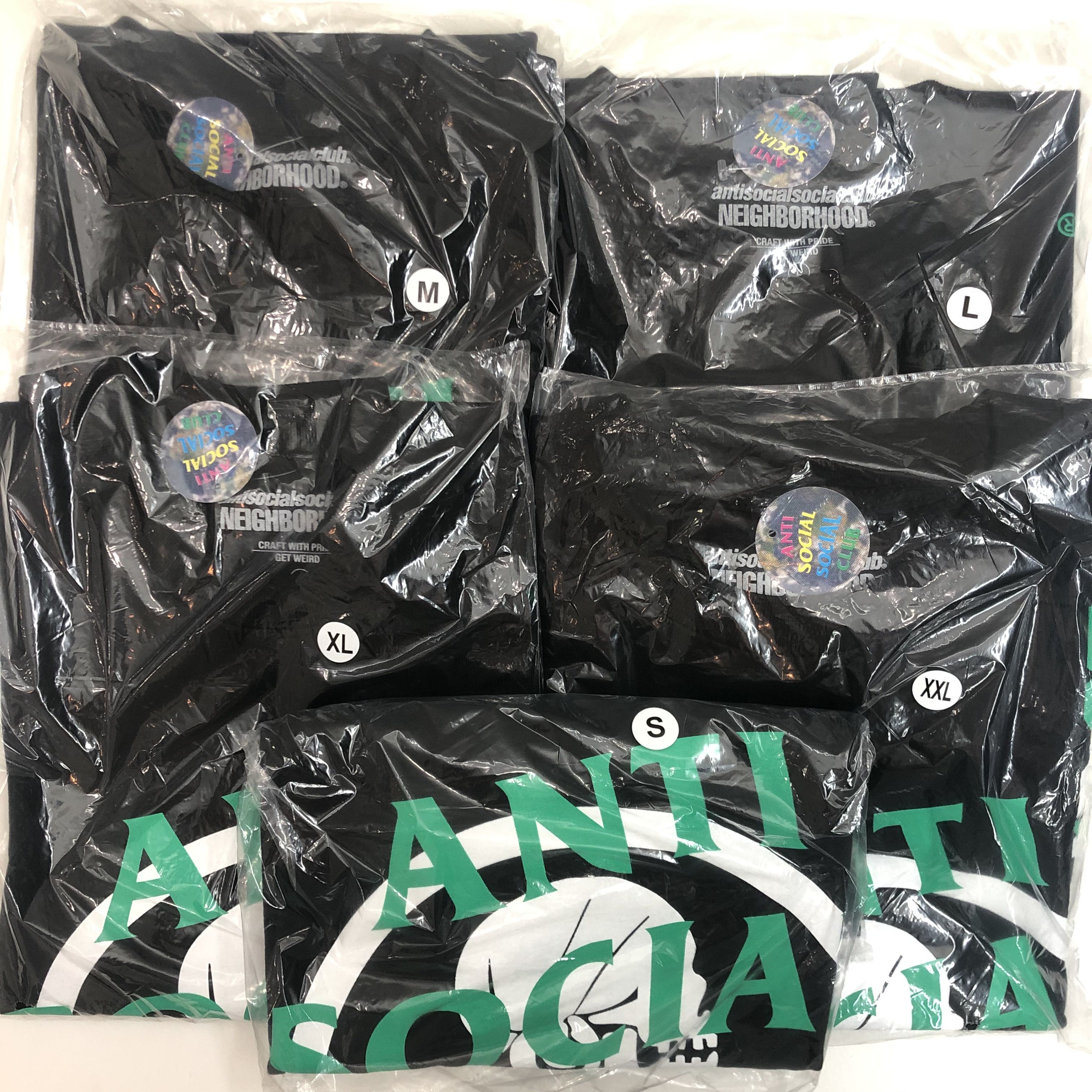 Anti Social Social Club × Neighborhood DS ASSC x NBHD Cambered Black Tee Bape Kith kaws FTP CDG FOG Size US XL / EU 56 / 4 - 7 Thumbnail