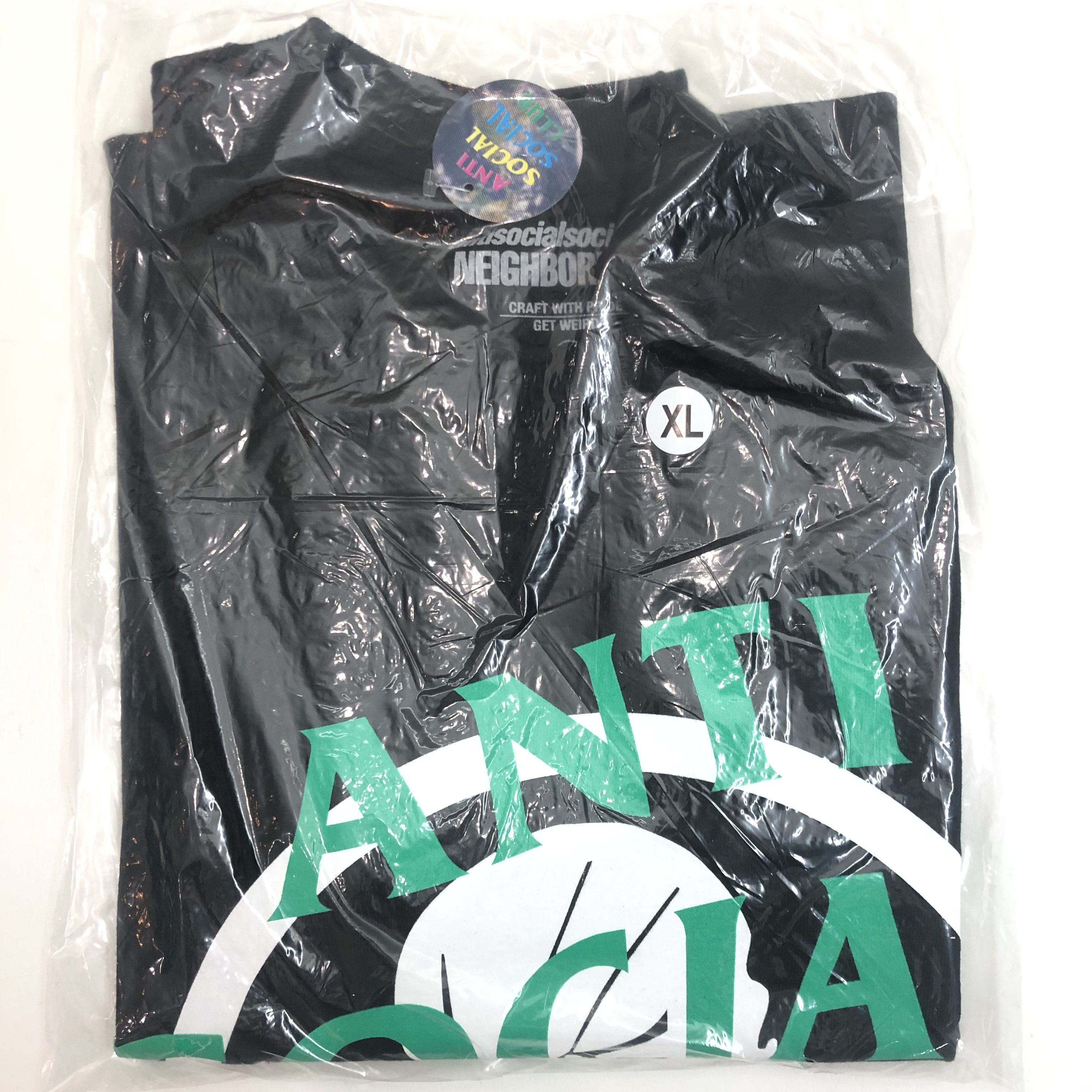 Anti Social Social Club × Neighborhood DS ASSC x NBHD Cambered Black Tee Bape Kith kaws FTP CDG FOG Size US XL / EU 56 / 4 - 2 Thumbnail