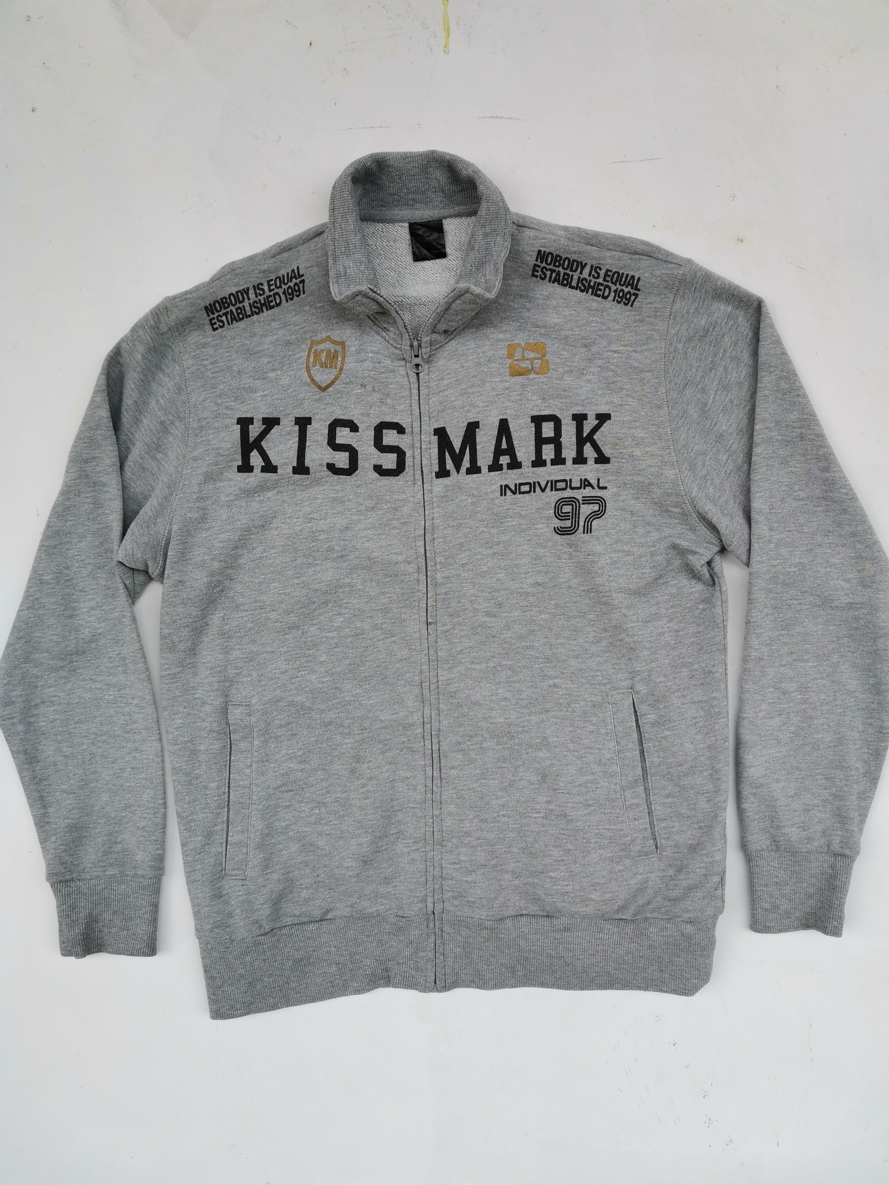 Japanese Brand Kiss Mark Individual 97 Big Logo Sweaters Size US L / EU 52-54 / 3 - 1 Thumbnail