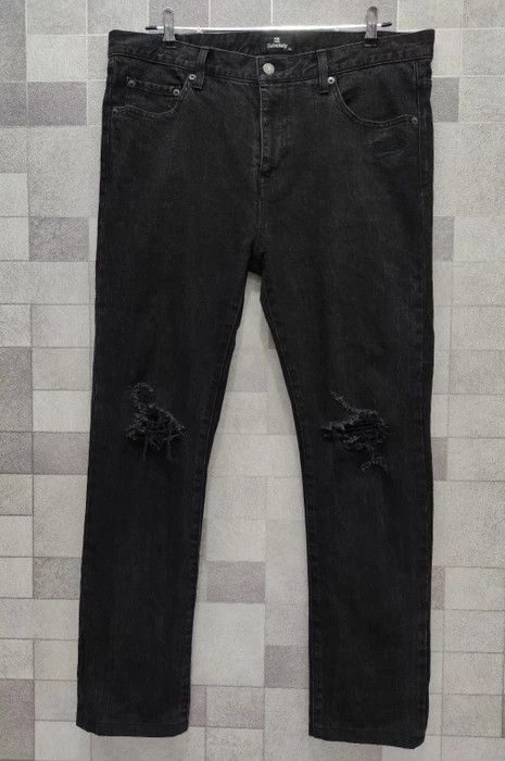 SUBCIETY Ripped Knee Black Denim Inspired Fear of God