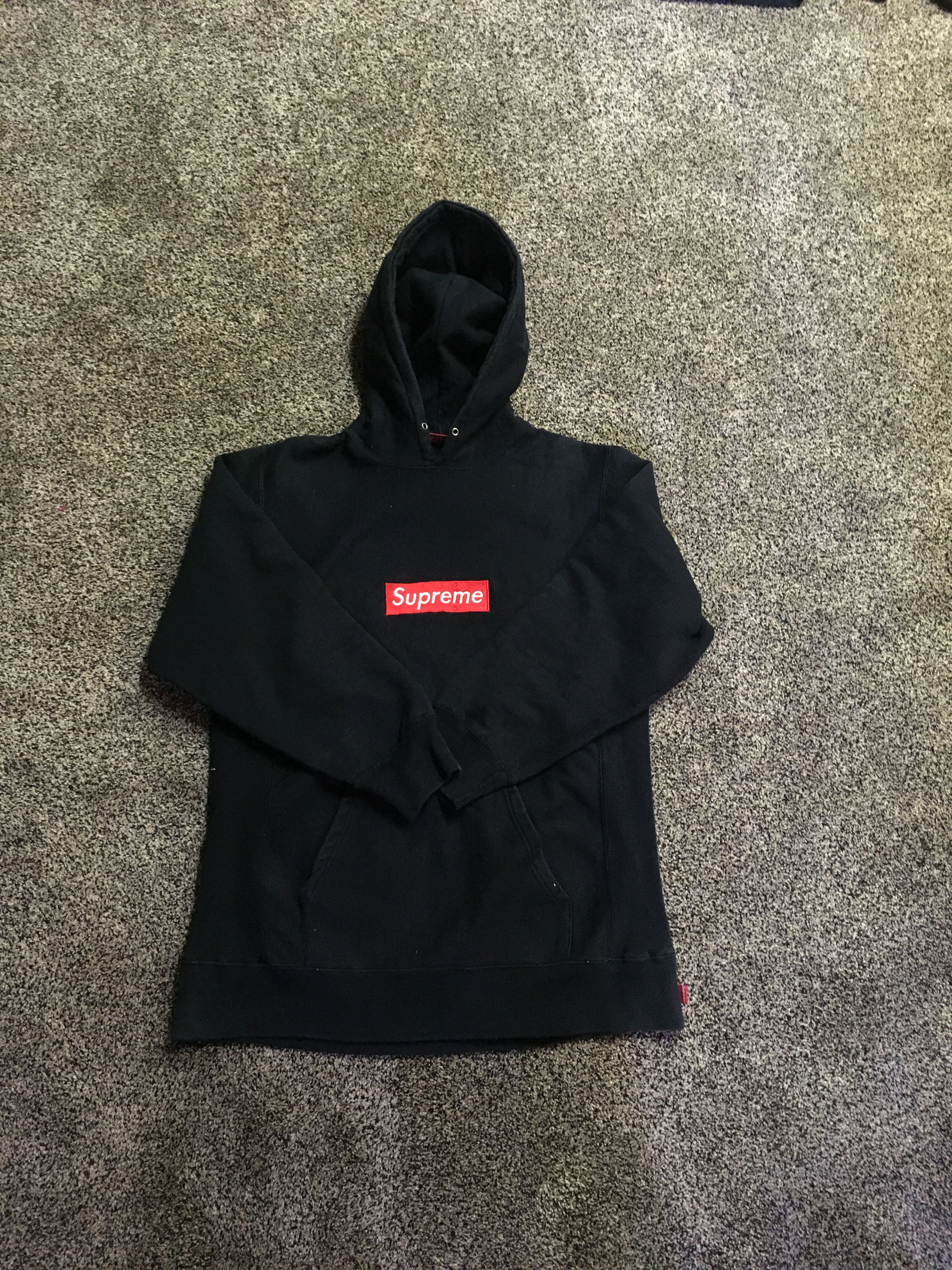 Red supreme hoodie medium box logo