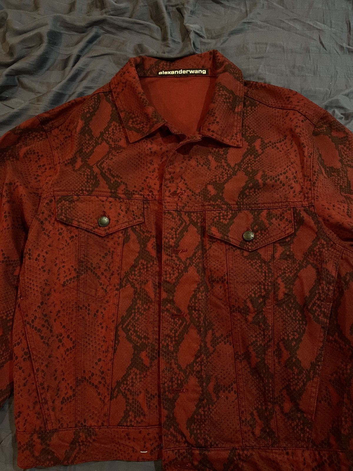 Alexander Wang ~NEED GONE~ Snake Print Denim Jacket Size US M / EU 48-50 / 2 - 1 Thumbnail