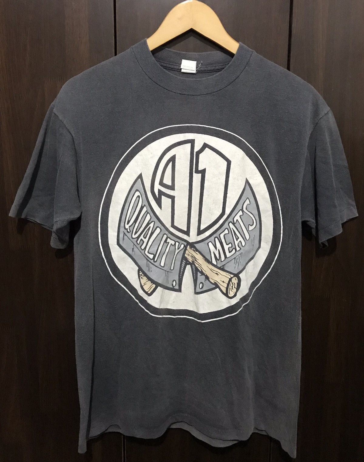 Vintage Vintage 90s A1 Quality Meats Skateboards Tshirt | Grailed