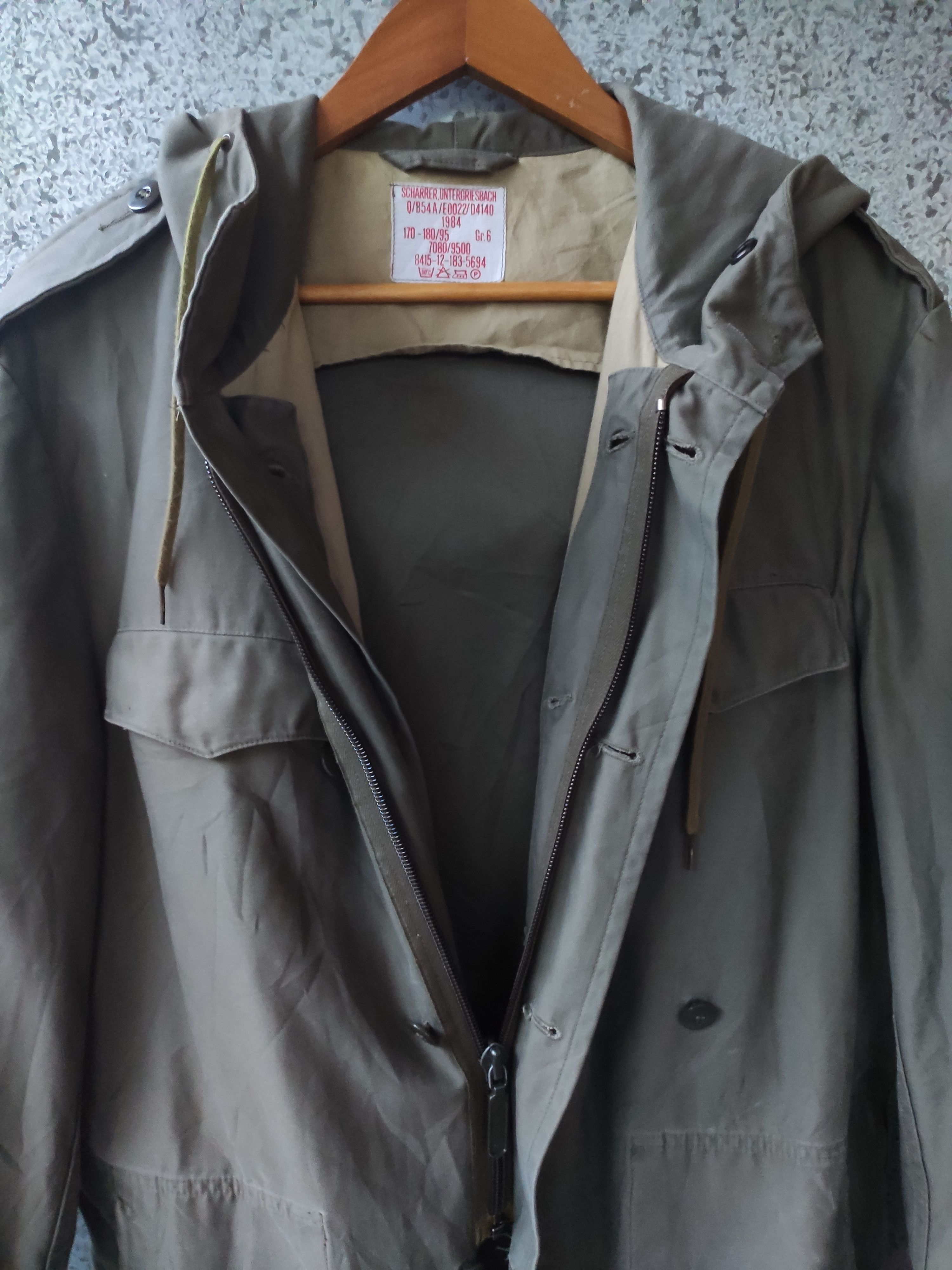 Vintage 🔥 Vtg 80s Hooded Lined Scharrer German Army Winter Parka Size US L / EU 52-54 / 3 - 6 Thumbnail