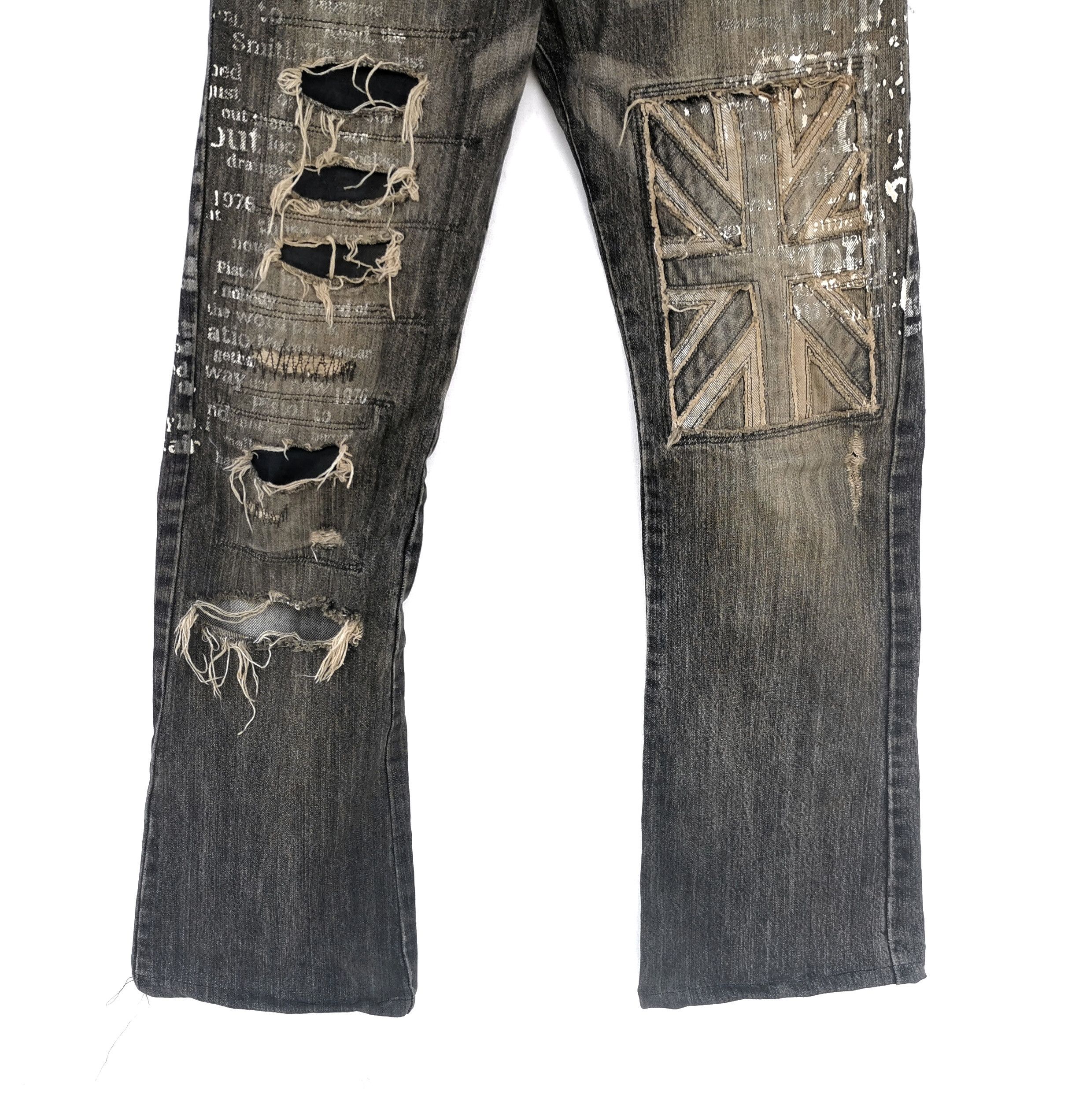 Japanese Brand Rupert Japanese Distressed Painted Denim Jeans Size US 31 - 5 Thumbnail