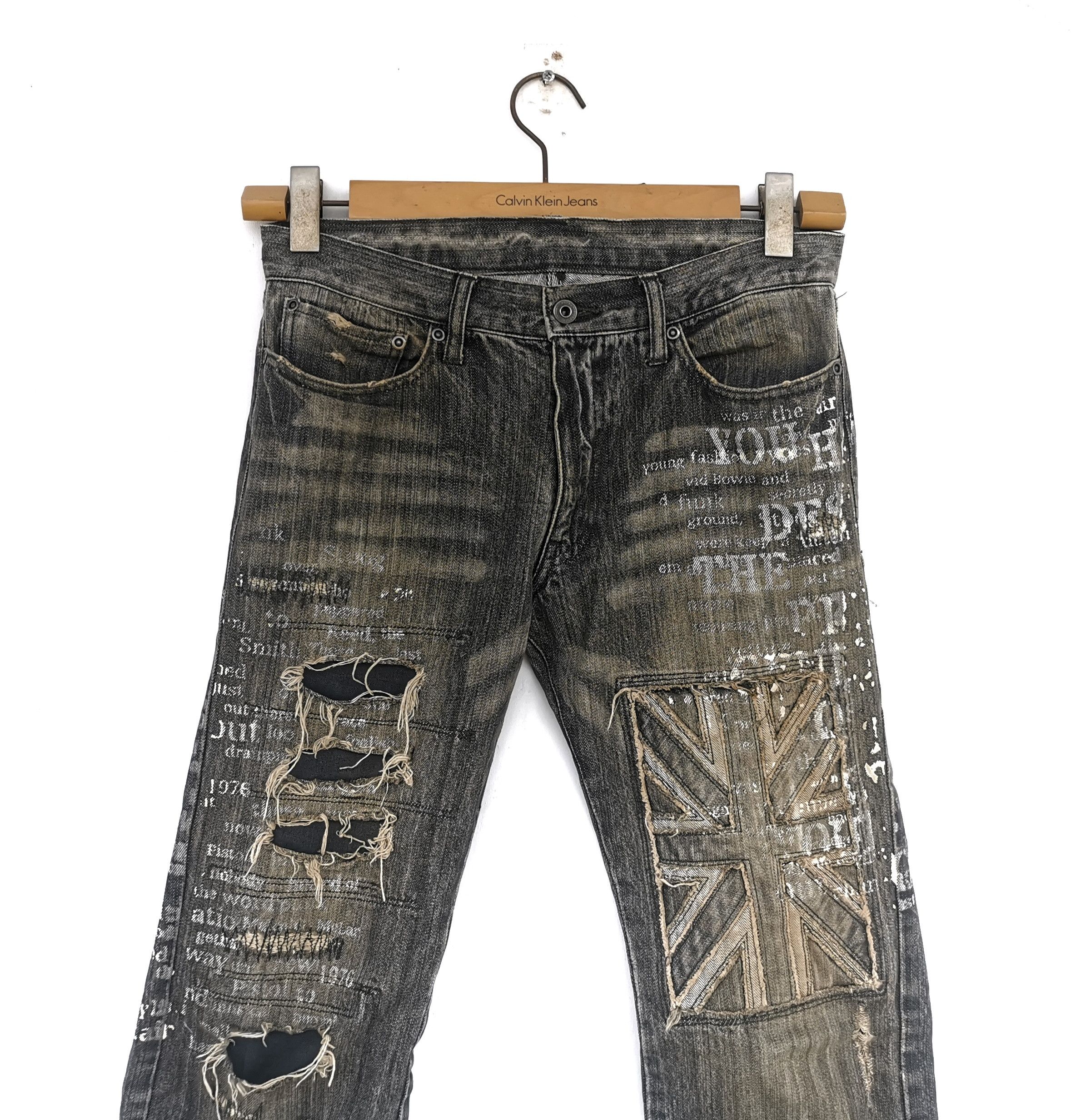 Japanese Brand Rupert Japanese Distressed Painted Denim Jeans Size US 31 - 3 Thumbnail