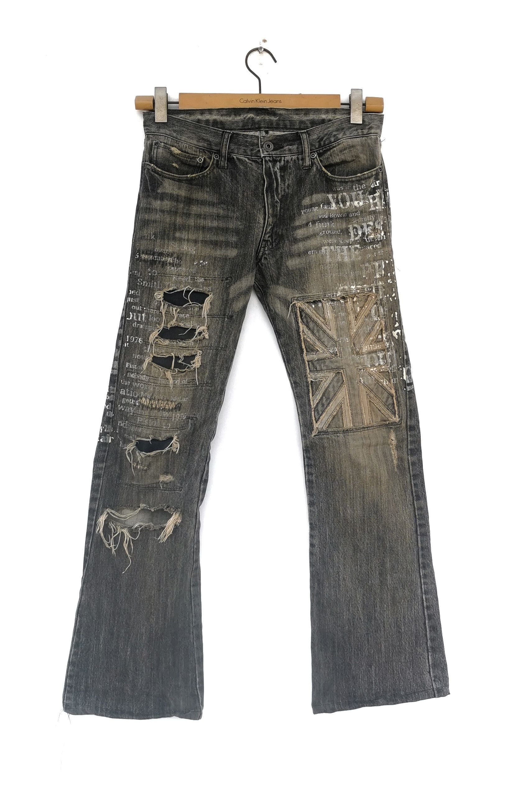 Japanese Brand Rupert Japanese Distressed Painted Denim Jeans Size US 31 - 1 Thumbnail