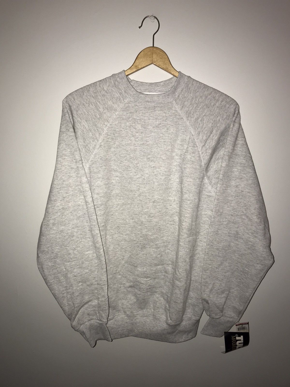 Vintage Vintage Deadstock Tultex Heather Grey Blank Crewneck | Grailed